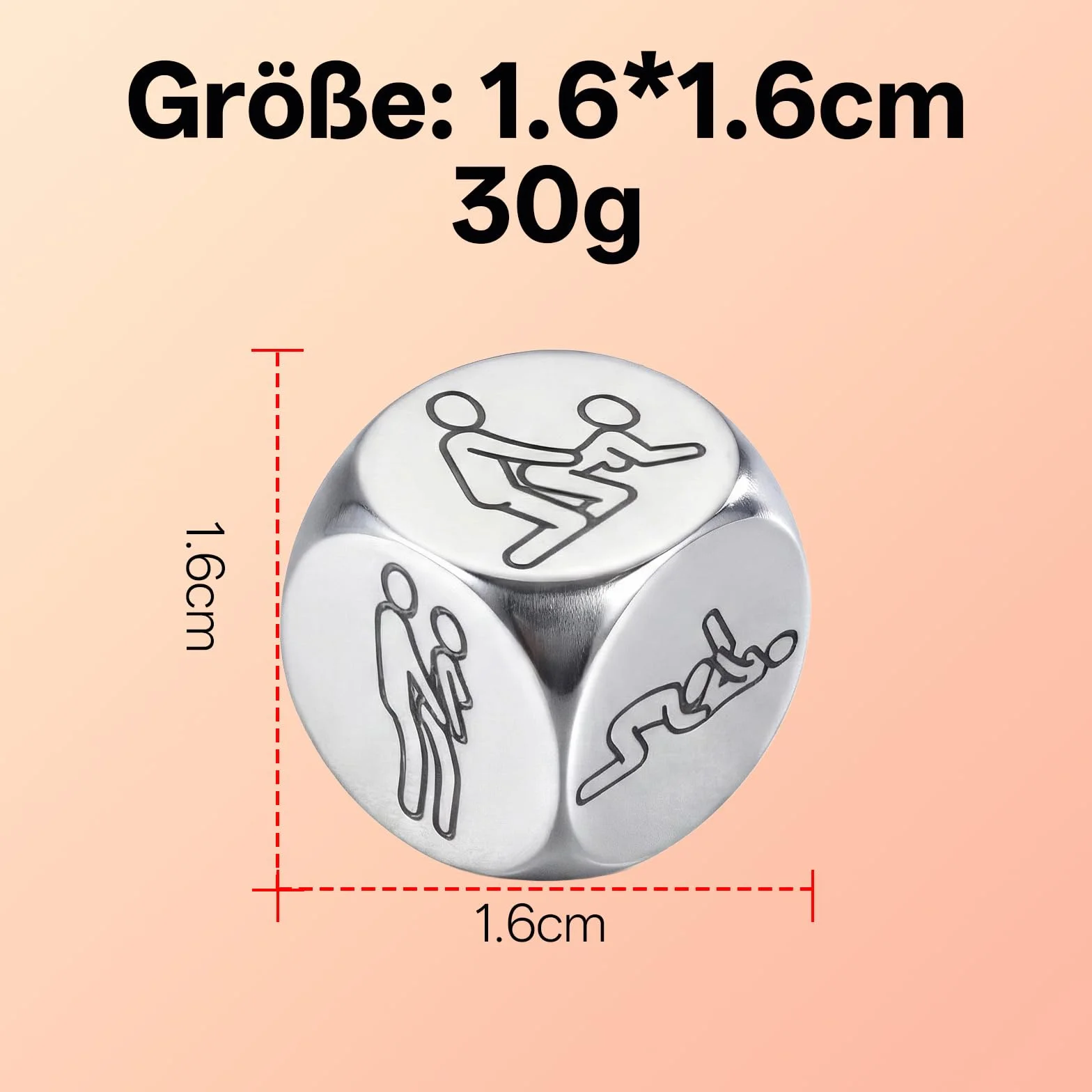 San Valentino per Lui/Lei, Gioco di Dadi Romantico per Coppie – Dadi in Acciaio Inox Tempo & Posizioni | Idea Regalo per San Valentino, Anniversari e Natale