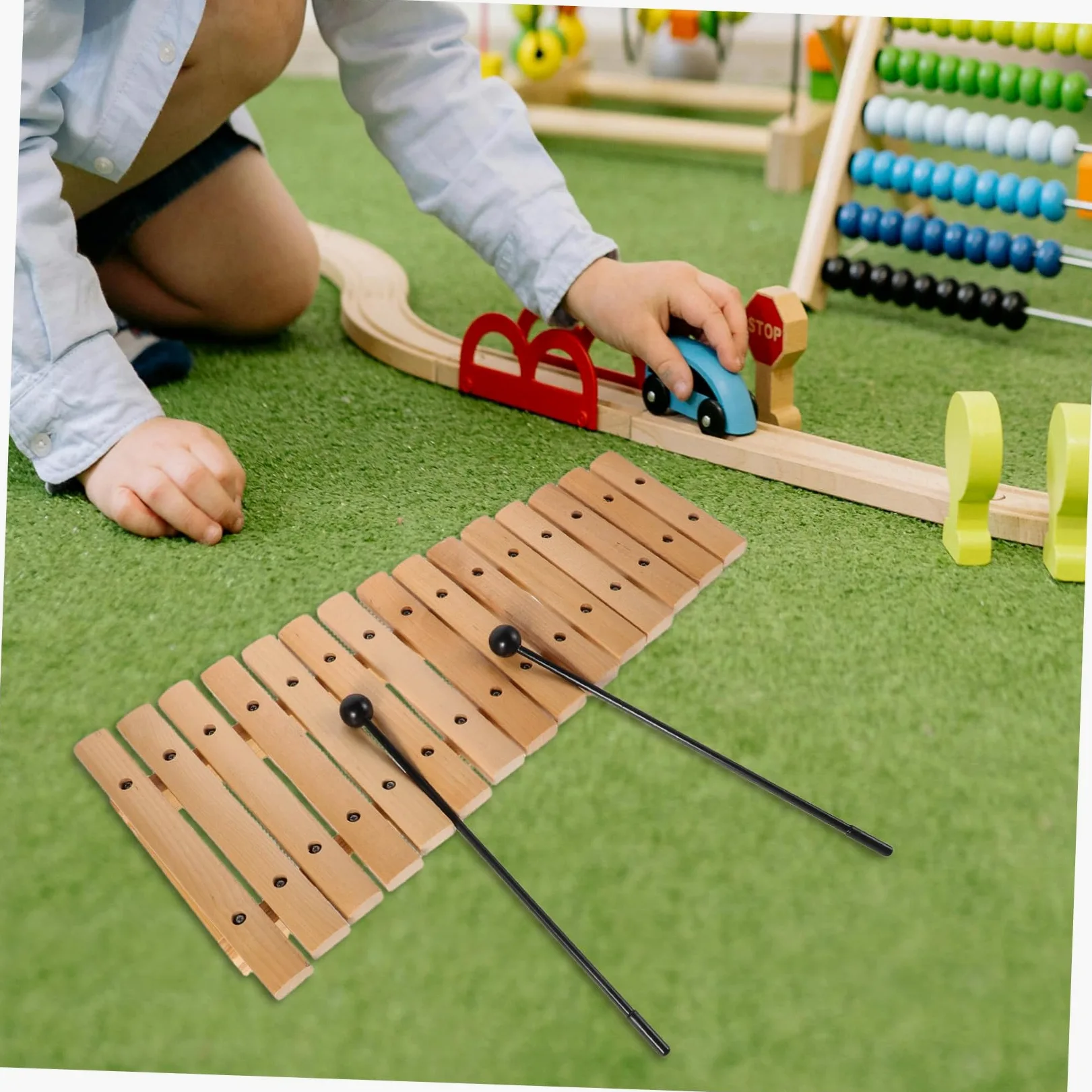 Xilofono in Legno 15 Note per Ragazzo Ragazza Strumento Musicale | Educazione Musicale e Sviluppo Sensoriale, Uso Casa e Scuola Materna, Include Battenti