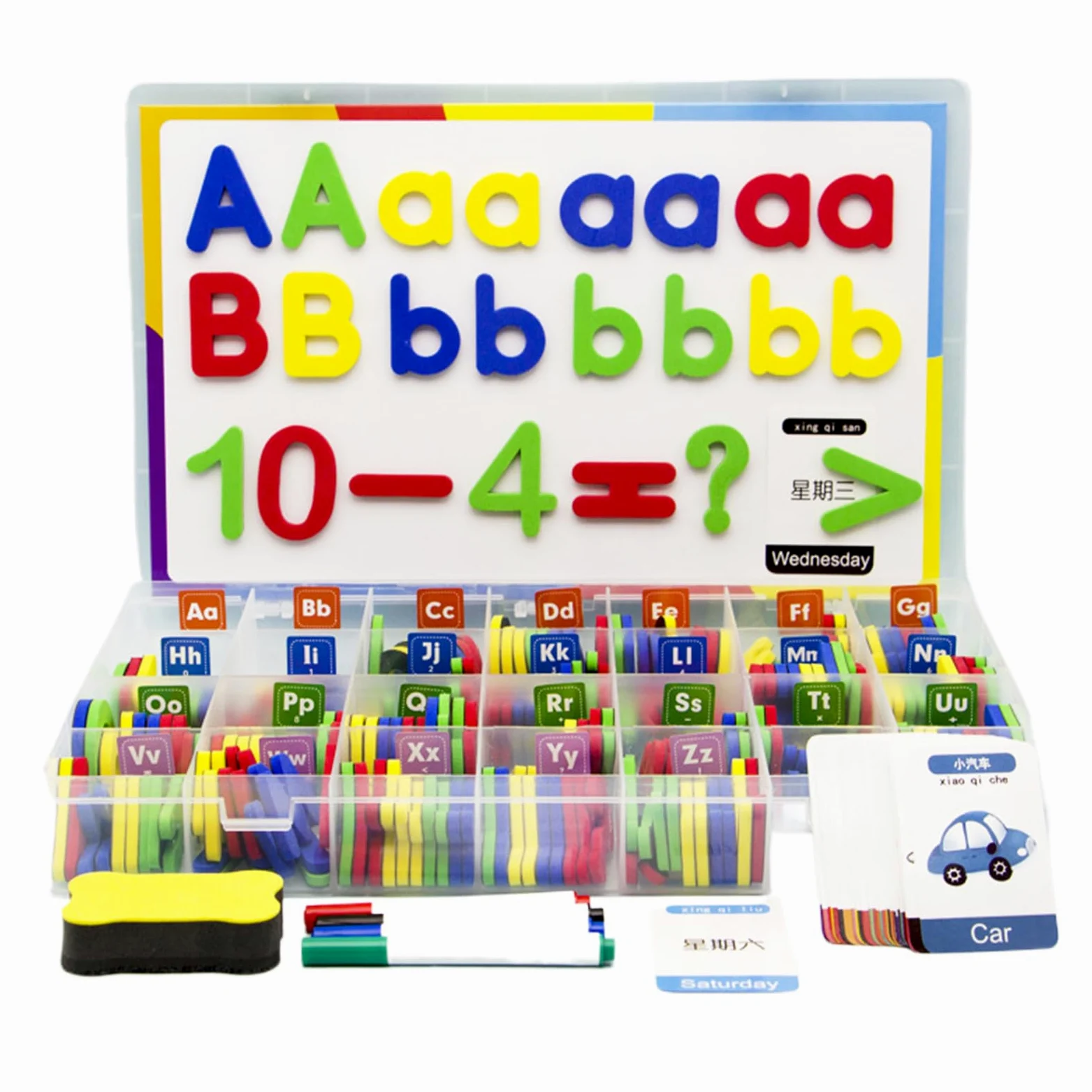 Lettere E Figure ' Magnetico, Magneti - Kit Di Adesivi | Per Magneti Frigorifero - | Set Di Giochi Di Educativo Con Tabella Magnetica Per AP