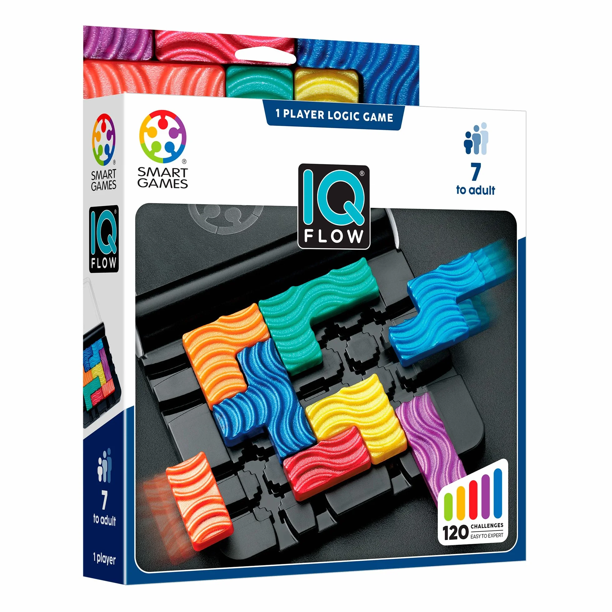 Smart Games IQ Flow Puzzle Bambini Adulti Giochi Da Tavolo 120 Sfide 1 Giocatore 8+