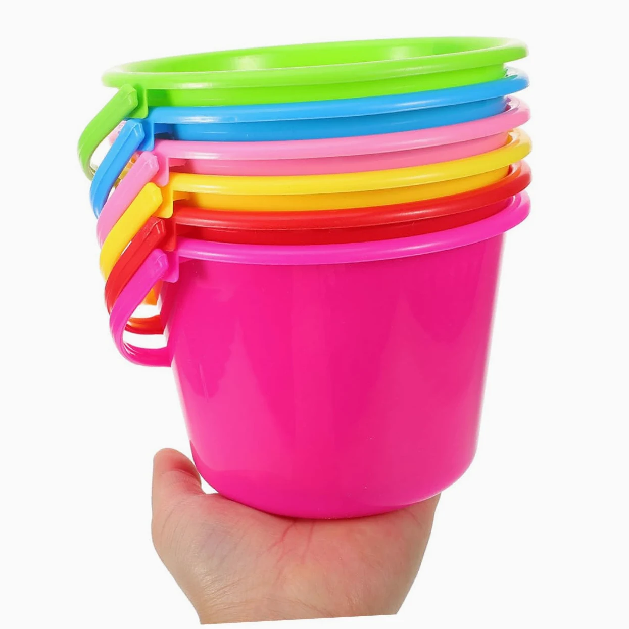 Secchiello per Sabbia Ragazzo Ragazza 12 Pezzi in Abs Giocattolo Mare | Festa Estiva, Accessori per Spiaggia, Uso Versatile in Giardino e Spiaggia
