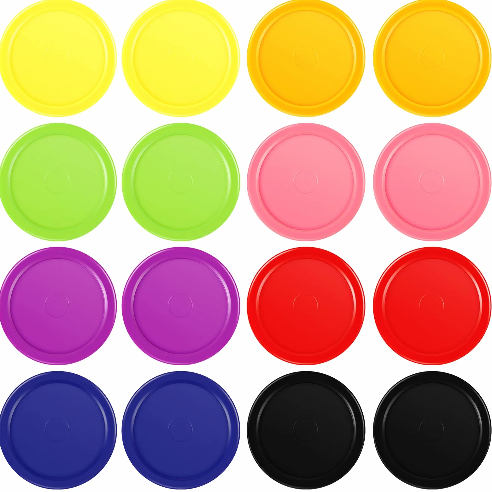 16 Pezzi Dischi da Hockey Domestici Sostituzione Rossa da 2,5 Pollici Dischi da Hockey Rotondi Dischi Pesanti per Tavoli da Hockey Multicolori per Tavoli da Gioco Accessori per Attrezzature