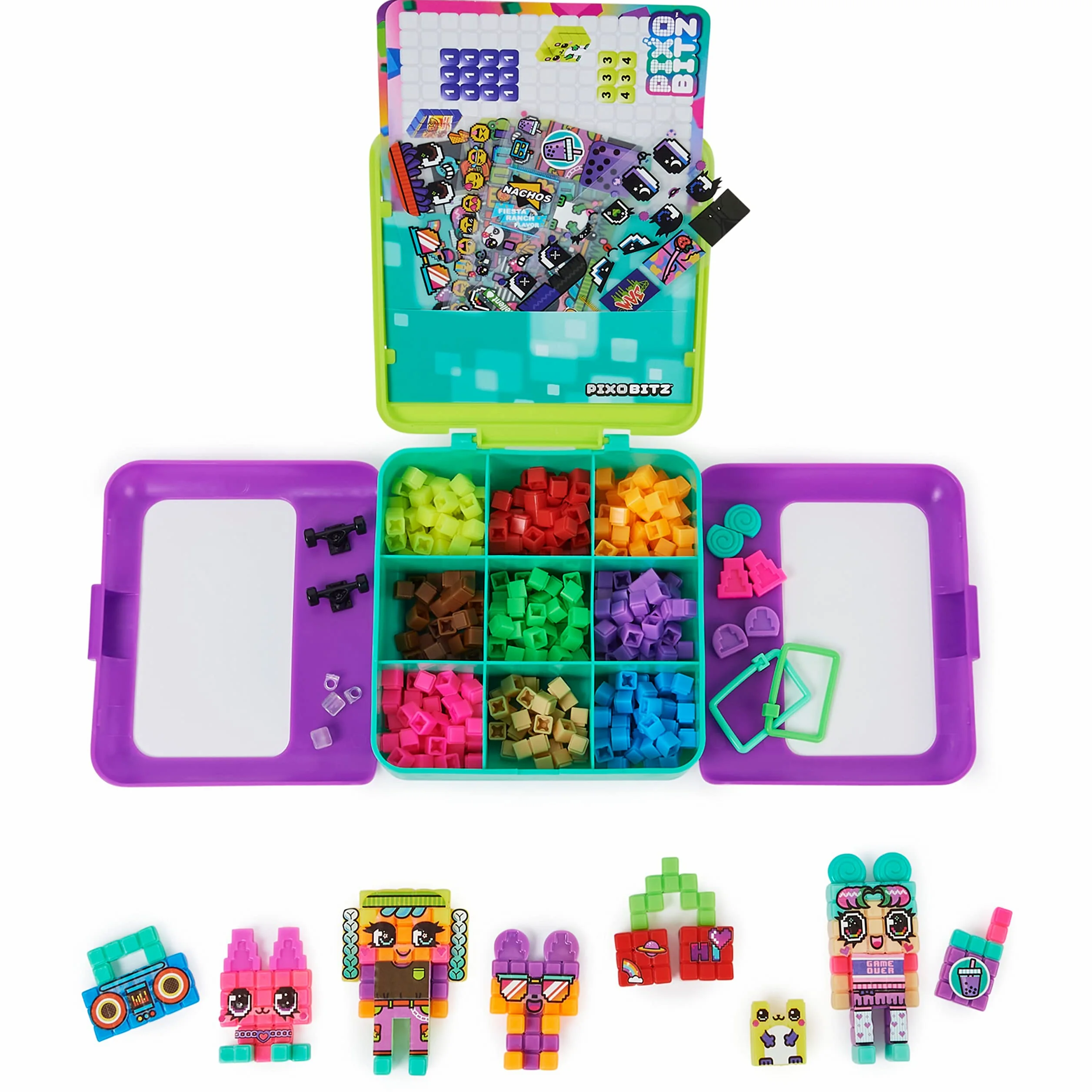 Paw Patrol Pixobitz Studio | Gioco Creativo per Bambini e Bambine | 500 bitz idroadesivi | Decorazioni e Accessori per creazioni in 3D | Giochi per Bambini dai 6 Anni in su