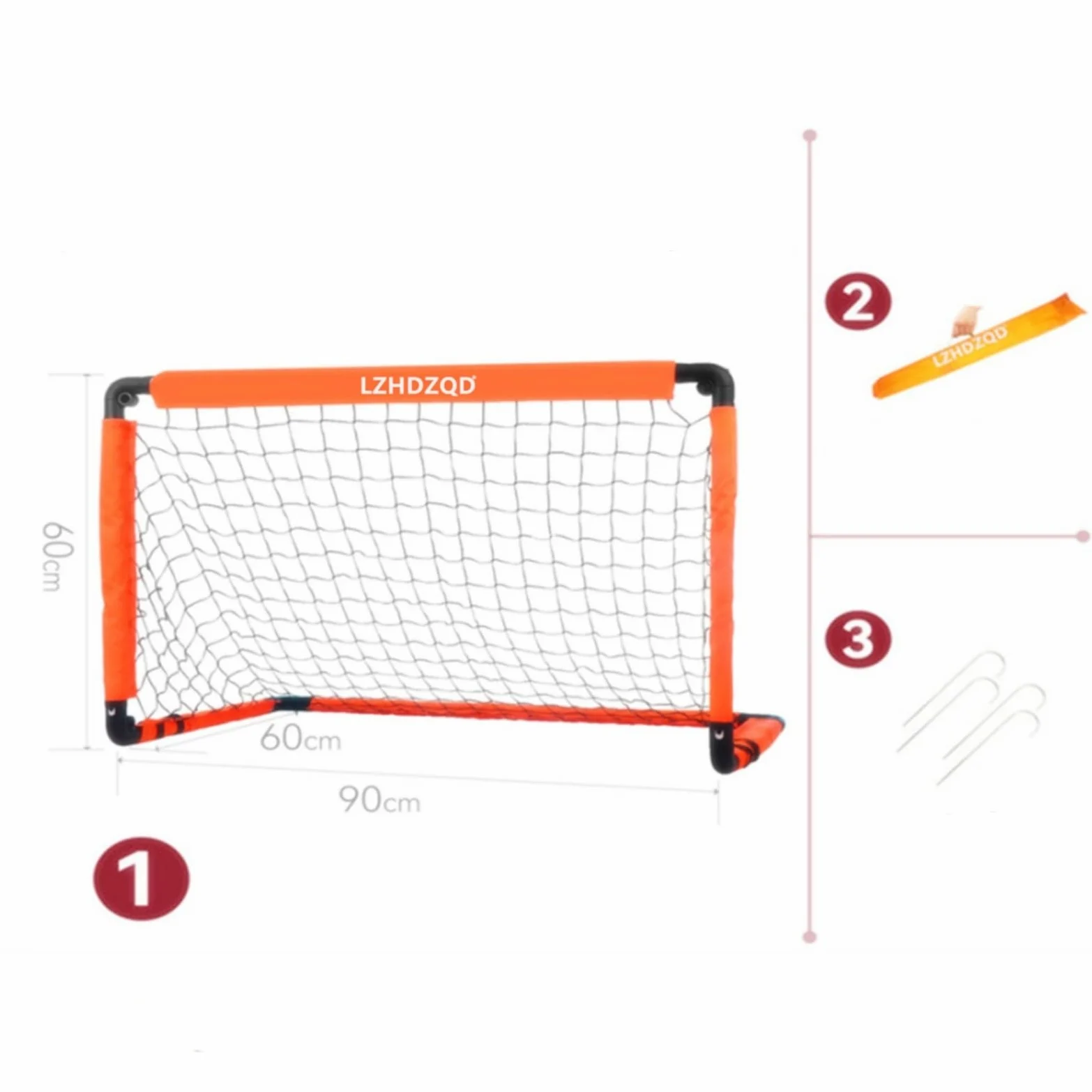 Porta da Calcio Pieghevole per Bambini - Set per Giardino/Esterni/Interni