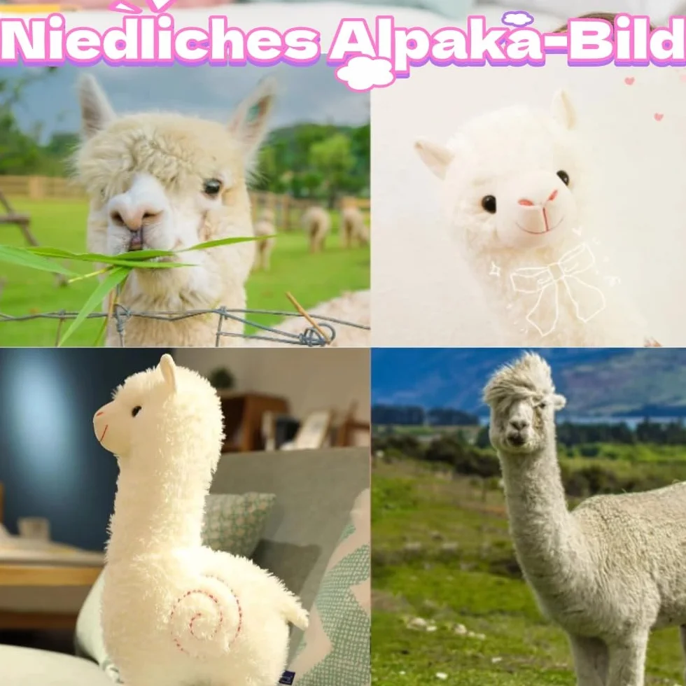 Stand alpaca peluche, alpaca bianco coccolone, lama peluche regalo per i bambini ragazze amanti