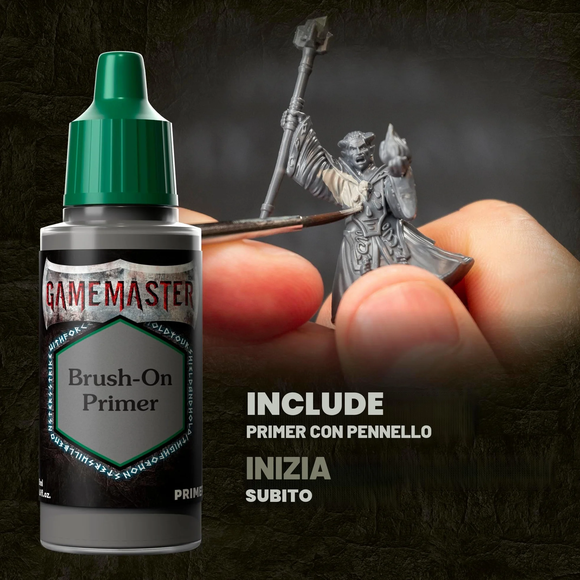 The Army Painter, GameMaster: Adventure Starter Role-playing Paint Set, 15 x 18 ml Warpaints Fanatic, incl. primer, 5 miniatures & 1 pennello – per D&D e Warhammer