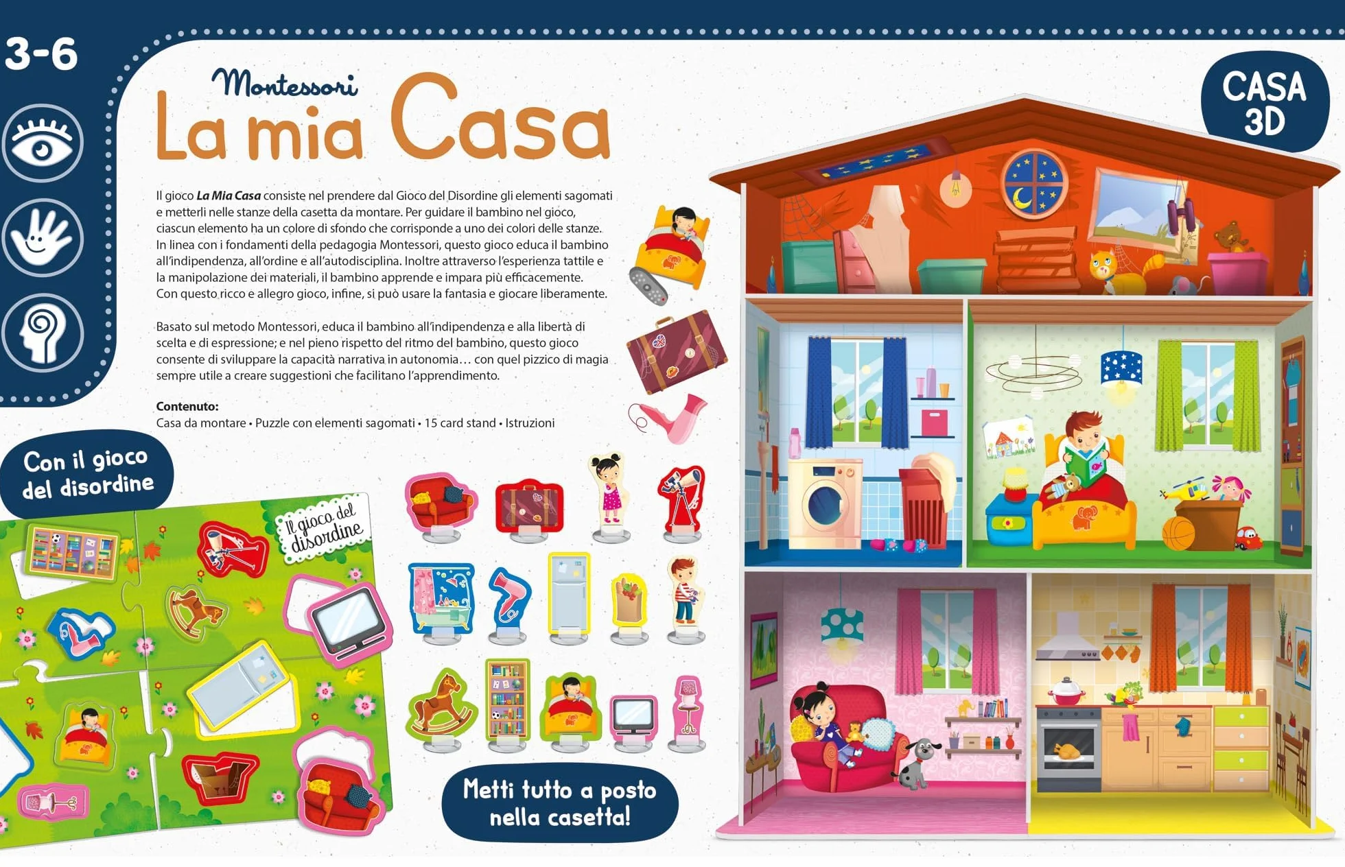 Liscianigiochi - Montessori Maxi La Mia Casa, 3-6 anni, 95162
