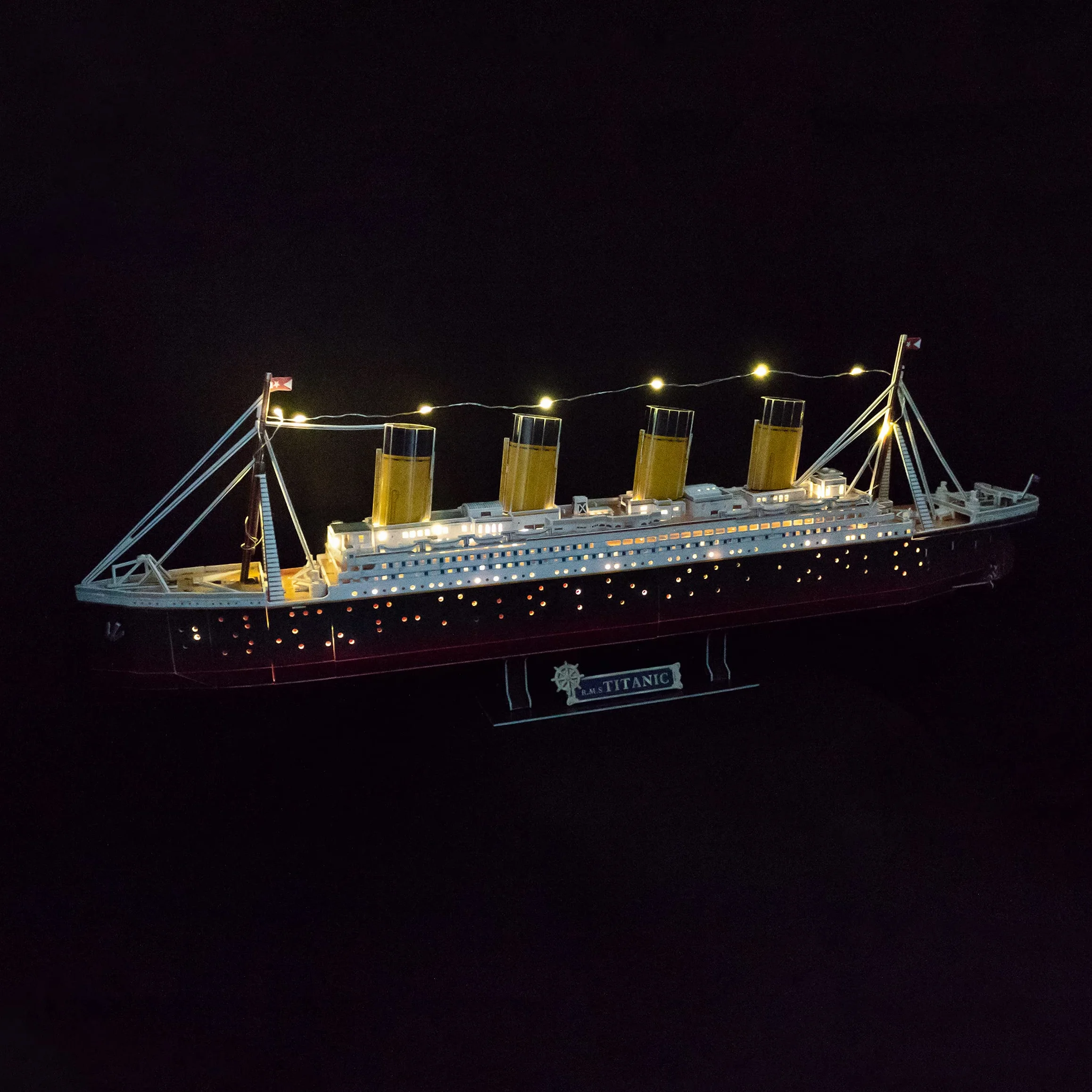 Puzzle 3d - Titanic Modellino Led | Modellismo Da Costruire Adulti E Bambini | Puzzle 3d Bambini E Adulti | Titanic Modellismo Navale | Modellini Da Costruire 328 Pezzi