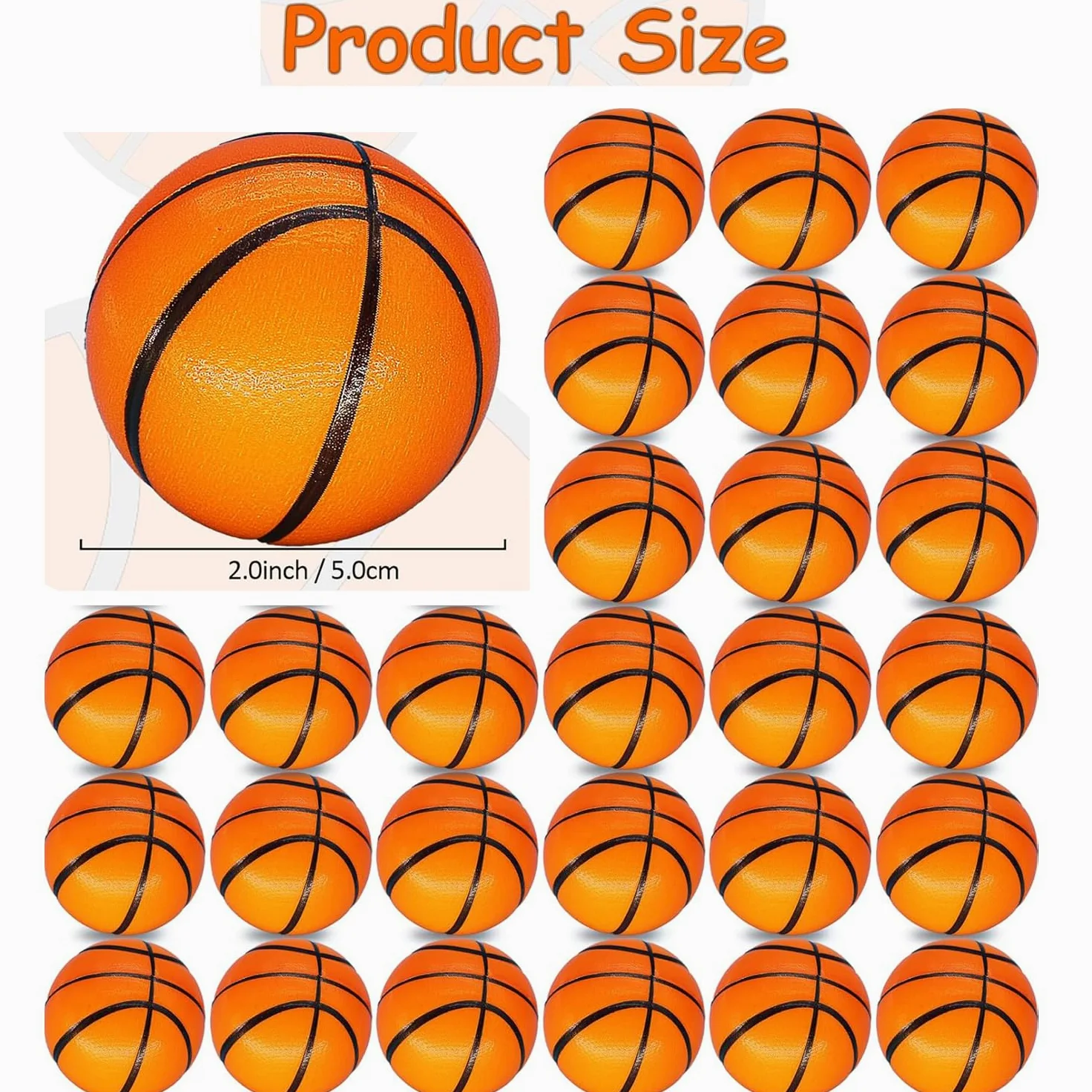 5-100pcs Palla Antistress Mini Pallone da Pallacanestro 5.3CM | palle da basket,palline antistress Bambini Gioco Attività all'Aperto, Sportivi Palline PU, Interni Esterni Feste