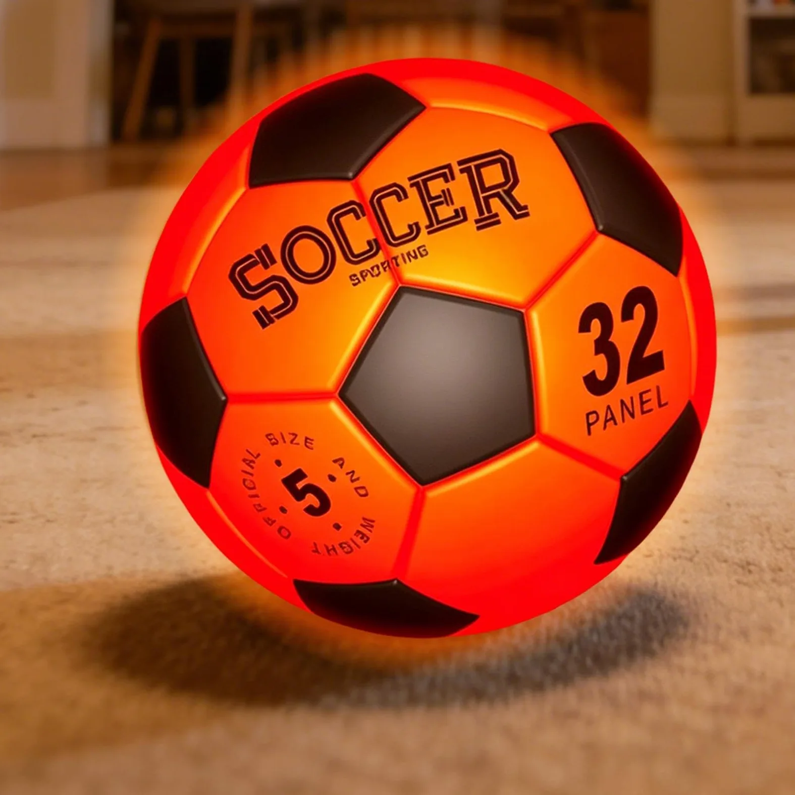 Pallone da Calcio LED Luminoso Pallone Sportivo Ricaricabile N.5 con Pompa | Pallone LED Luminoso per Calcio per Età 8-15 Ragazzi Bambini Adulti Sport all'aperto Compleanno Giardini Patio Sentiero