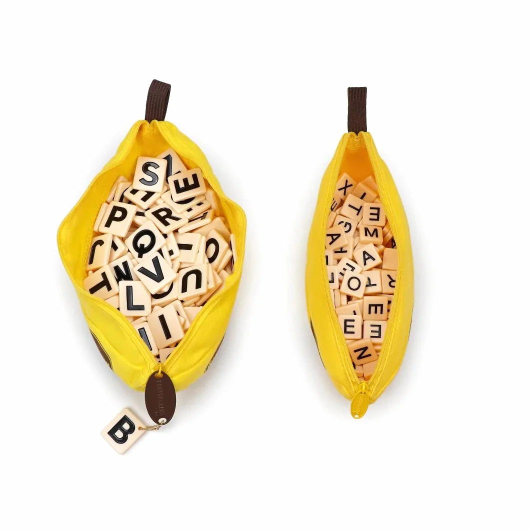 BANANAGRAMS , Bananagrams Big Letter , Word Game , Ages 7+ , 1-8 Players , 10+ Minutes Playing Time