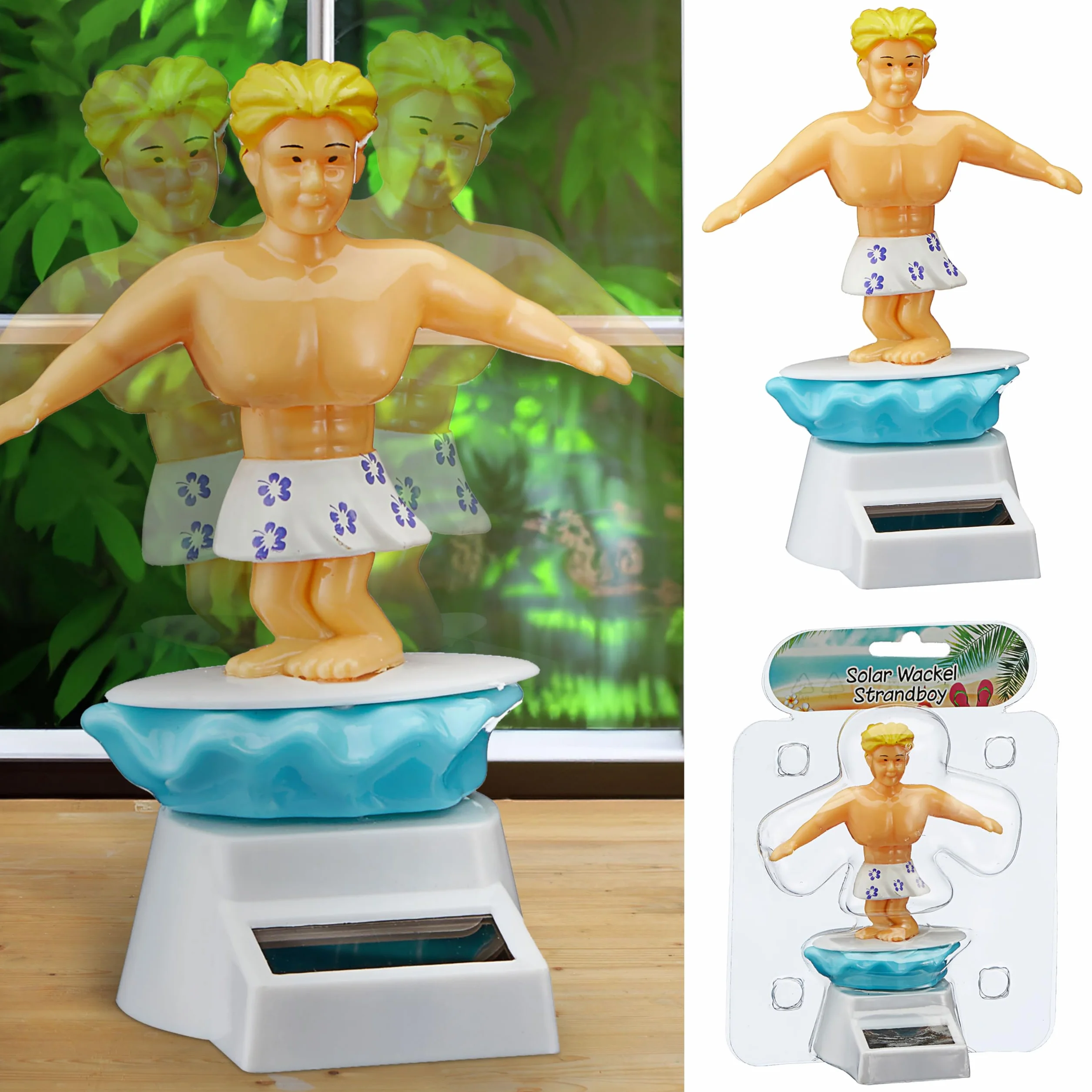 Cepewa Hula Solar Beach Boy Surfista spiaggia ballerino costume da bagno Decorazione auto
