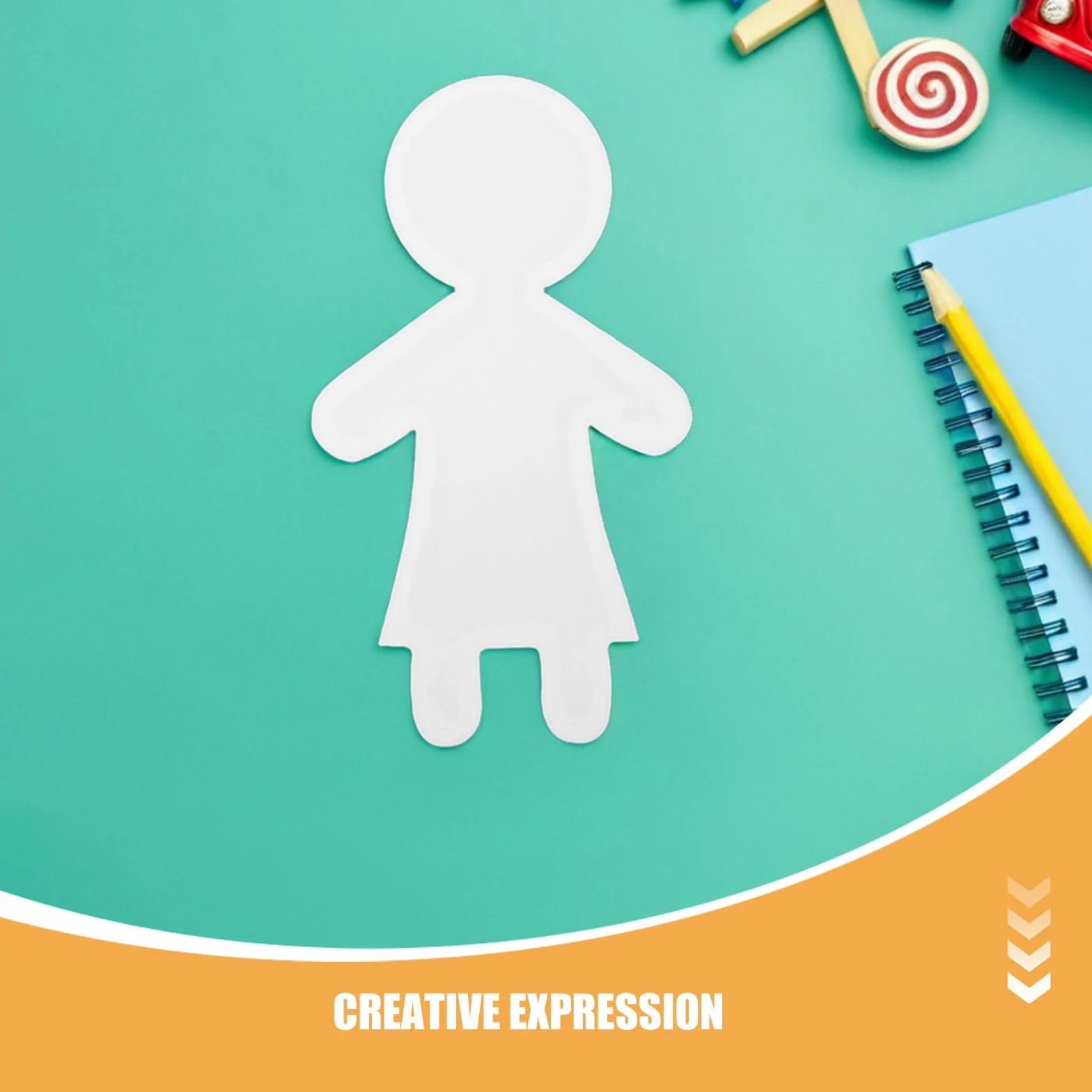 TIDTALEO Ritagli di Bambole di Carta Vuote per Bambini, Sagome di Persone in Cartone per Lavoretti Creativi, Materiale Artistico Educativo per Scuole e attività DIY, 40 Pezzi