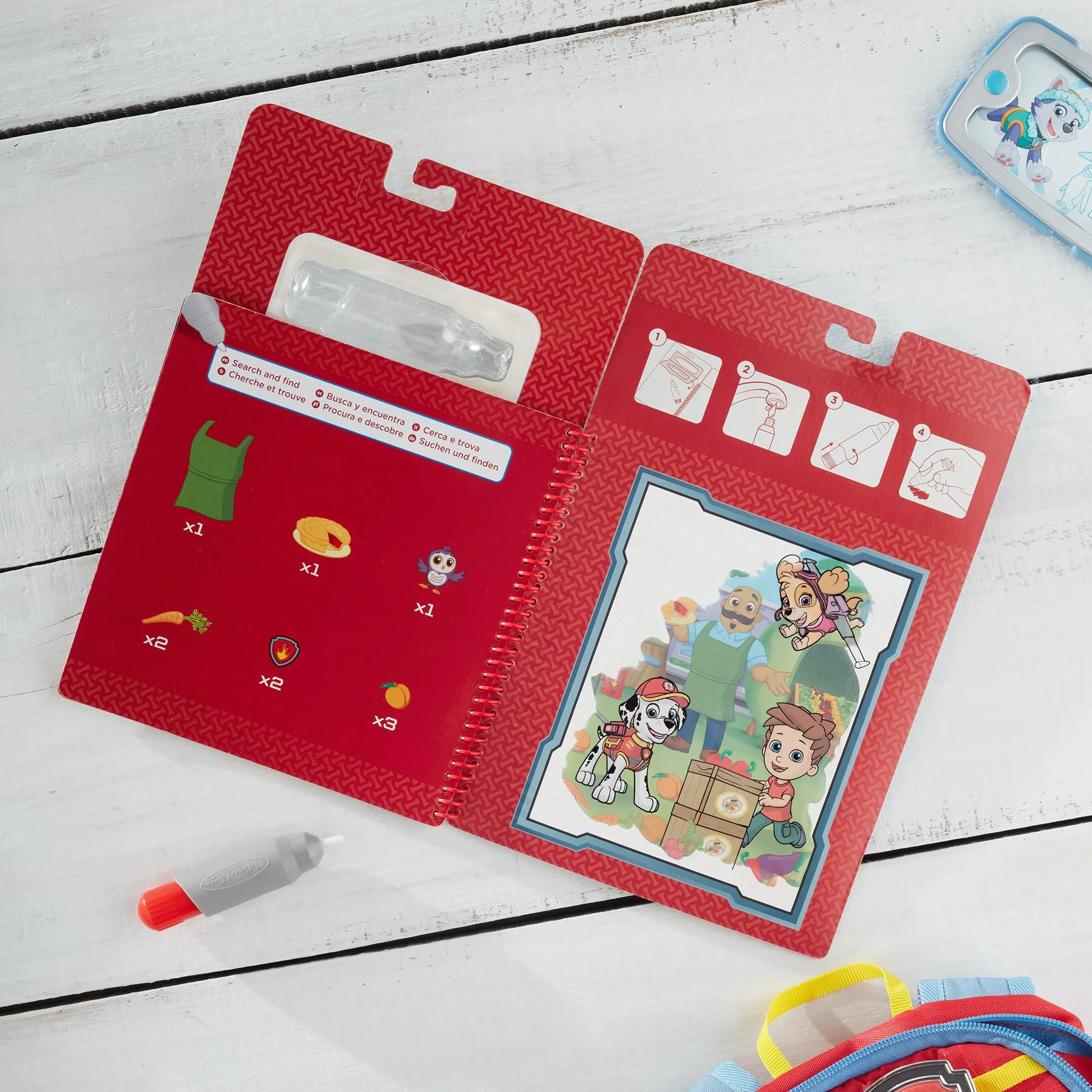 Melissa & Doug Water Wow! Paw Patrol Marshall Libro Magico da Colorare con Penna Magica, Album da Colorare con Pennarelli Ad Acqua, Giochi da Viaggio per Bambini 3-7 Anni