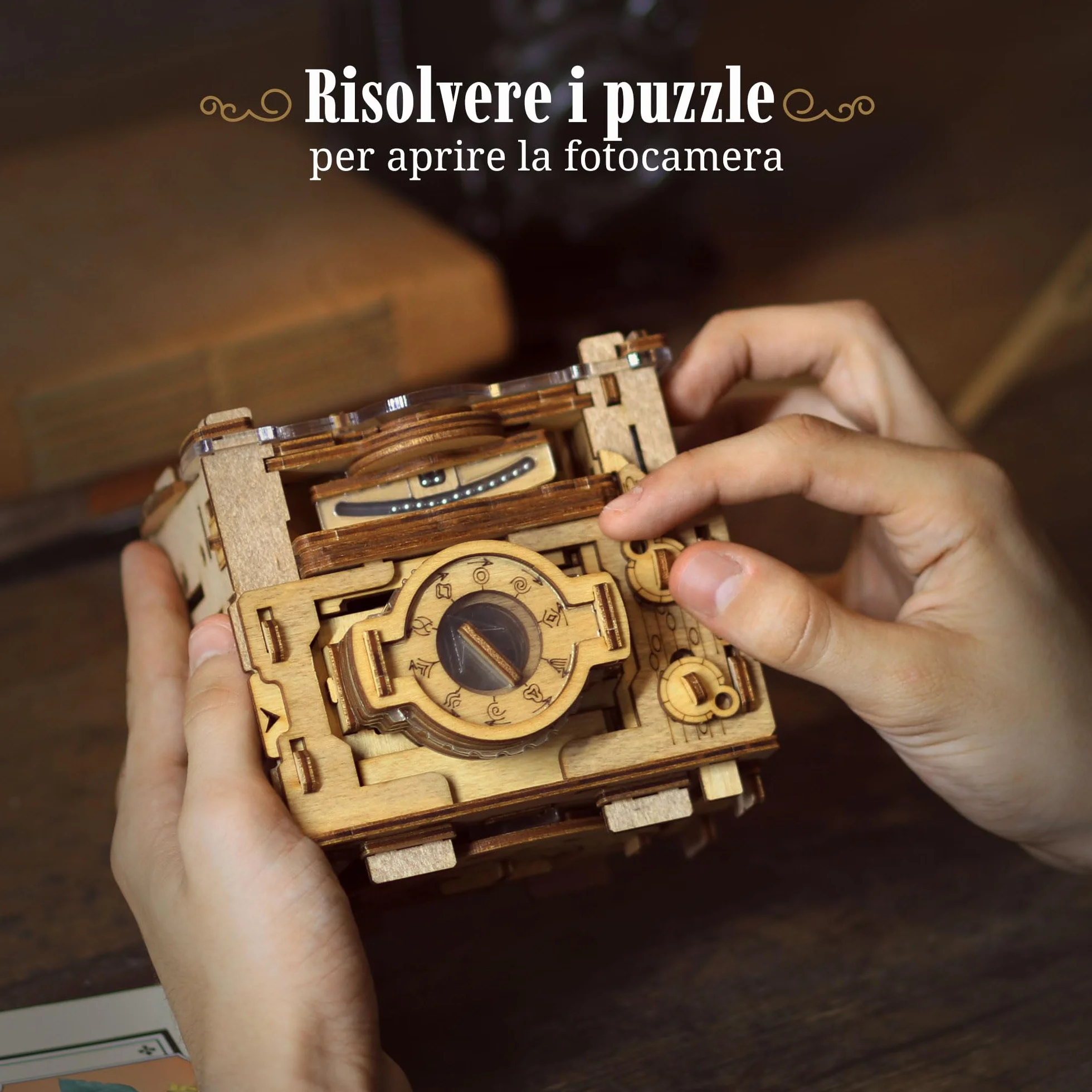 iDventure Cluebox PRO - Camera di Sherlock - Escape Room gioco in legno - Scatola rompicapo a Labirinto - Scatola regalo - regalo fidanzato - puzzle 3D - iq puzzle rompicapo - regalo per lui