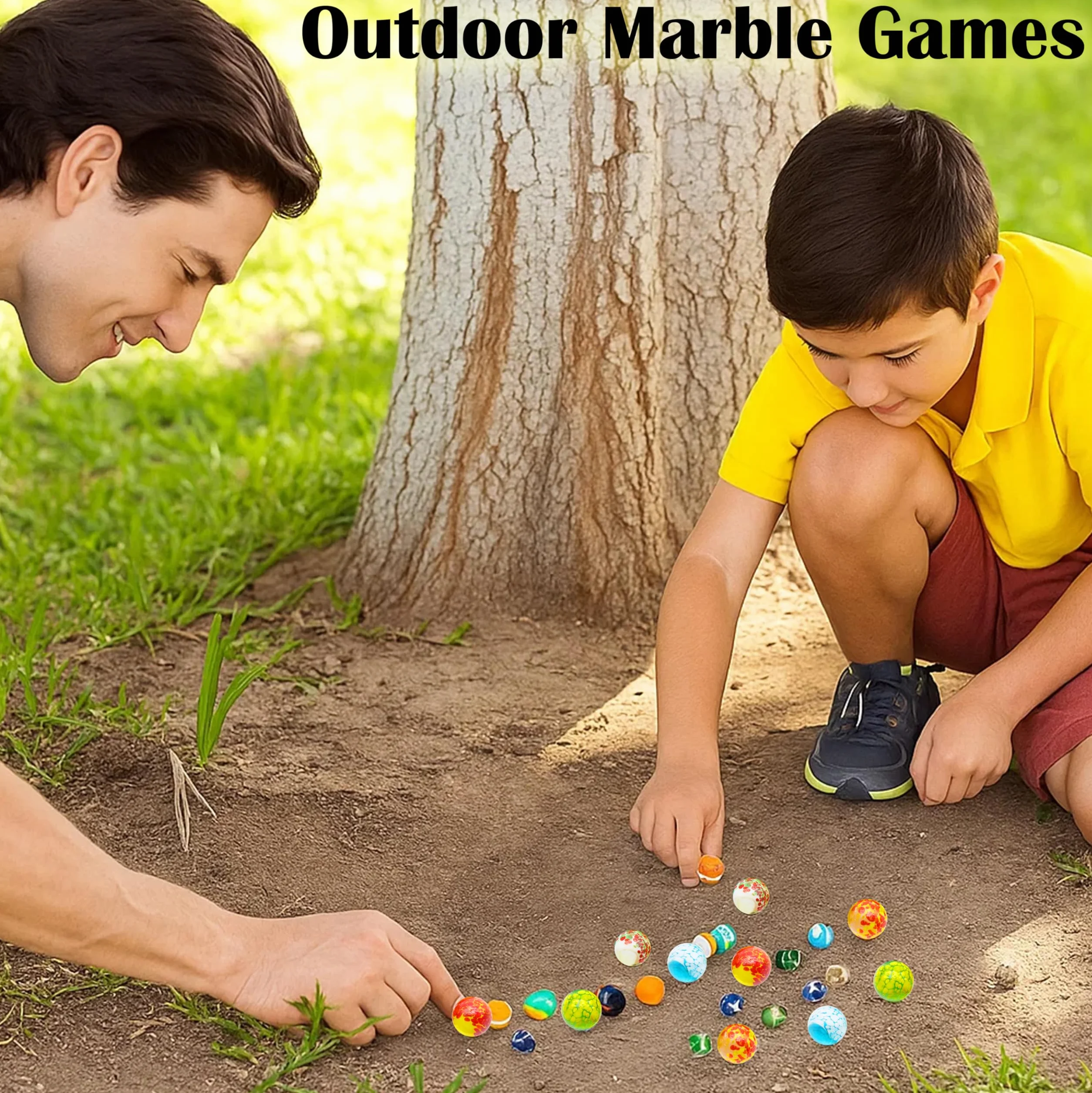 ARSUK Marmi a Pois in Vetro 25 mm Set Colorato per Bambini Marble Run Piste Biglie Gioco Educativo 250g