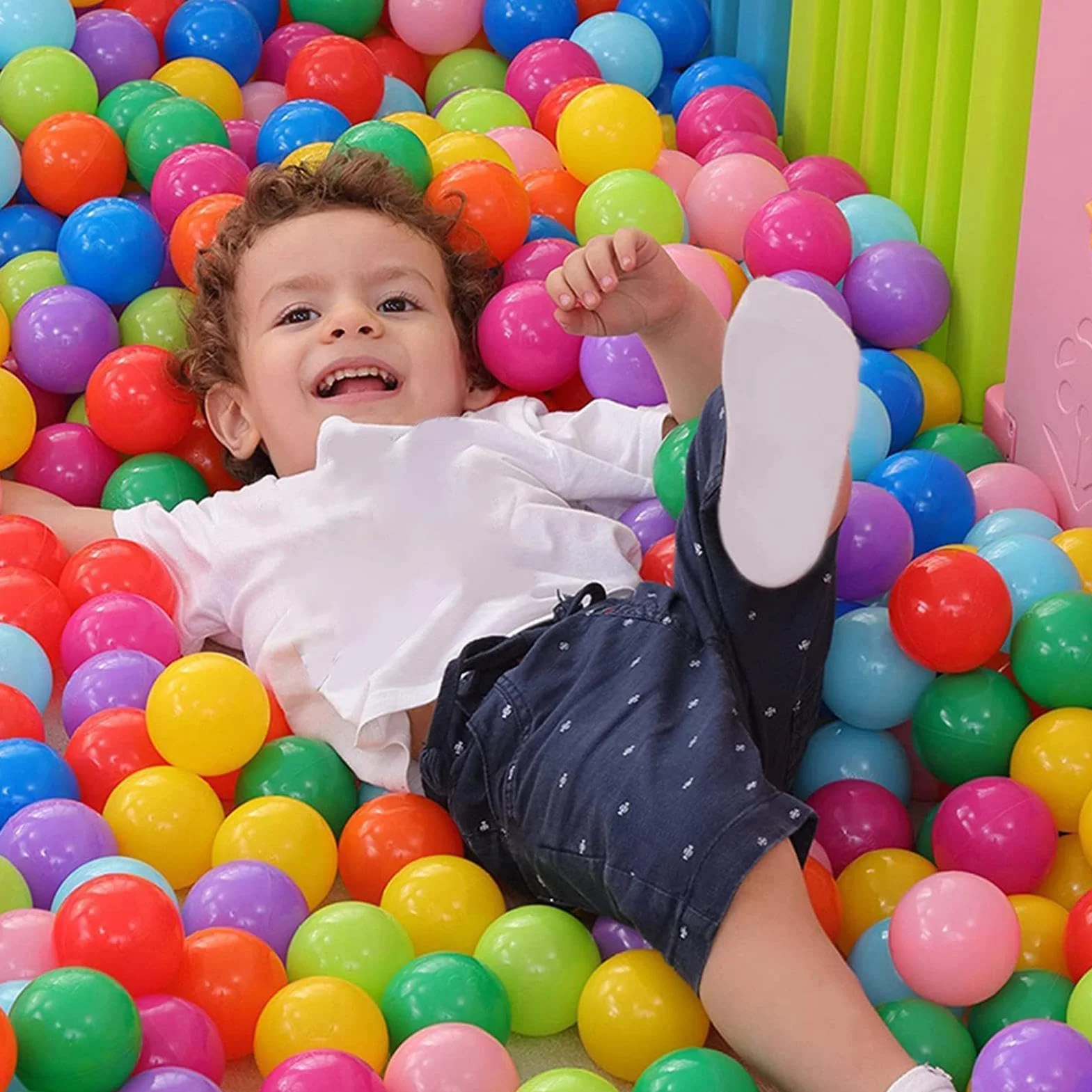 Palline Colorate Piscina Ø 7 Cm Di Diametro, 50 Pezzi Palline Di Plastica Colorata, Per Riempire Piscine Tende, Colori Vivaci Durevoli E Sicuri