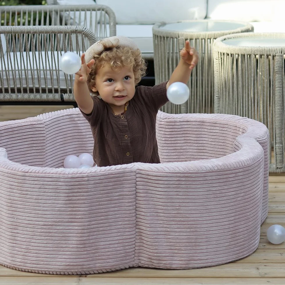 MISIOO Piscina di palline per bambini, 95 x 30 cm, 400 palline (6 cm), giocattolo per bambini a partire da 1 anno, perfetto per bambini e divertimento
