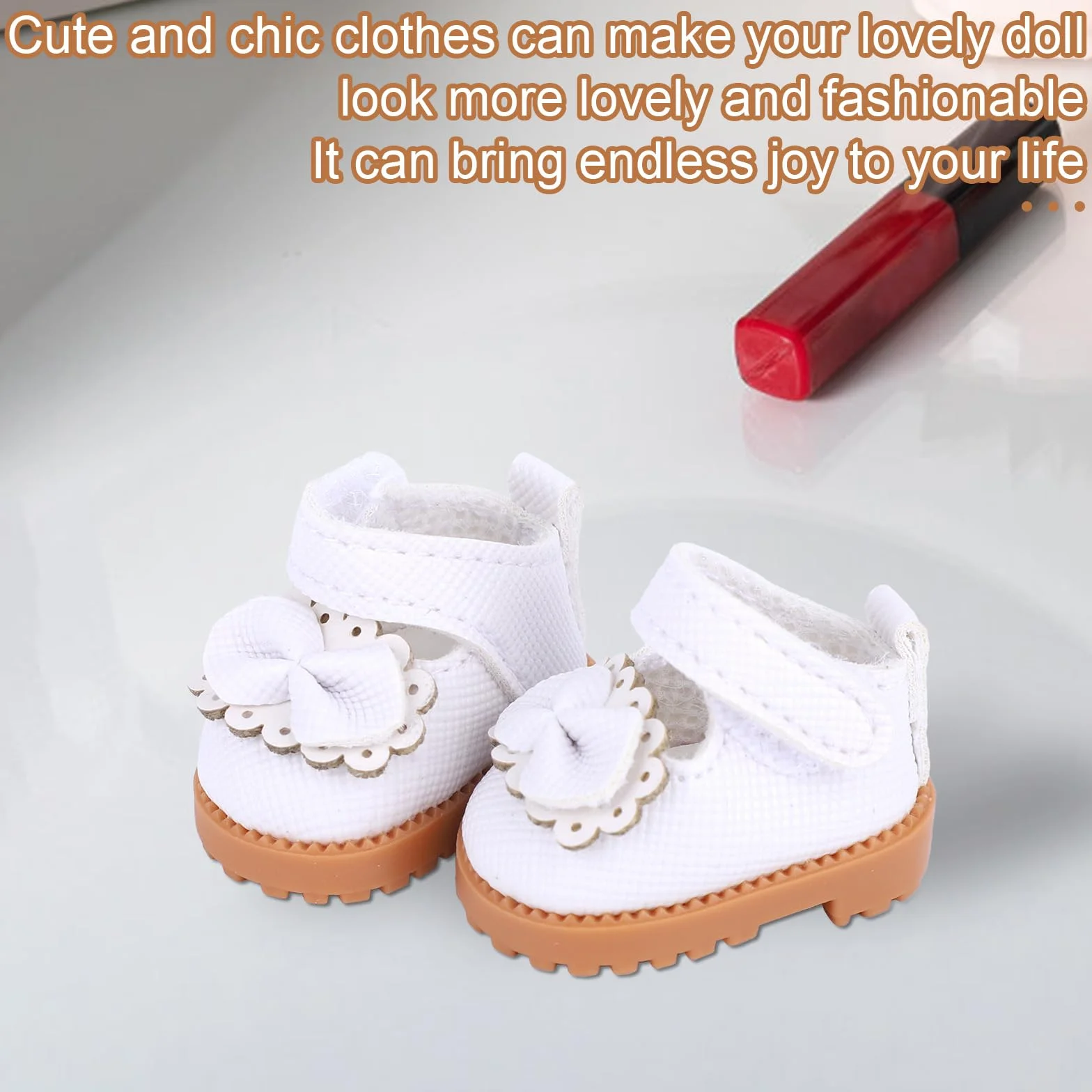 Mikovivi Mini scarpe per bambole, 17 cm, accessori eleganti per bambole da 17 cm
