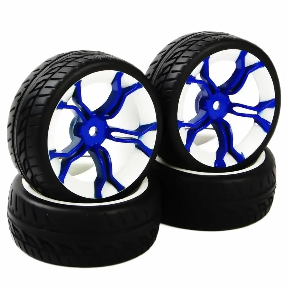 Cerchioni in gomma RC da 4 pezzi Ruote compatibili con modelli da corsa su strada Scala 1:10 PP0150 MPNWB 12mm esagonale