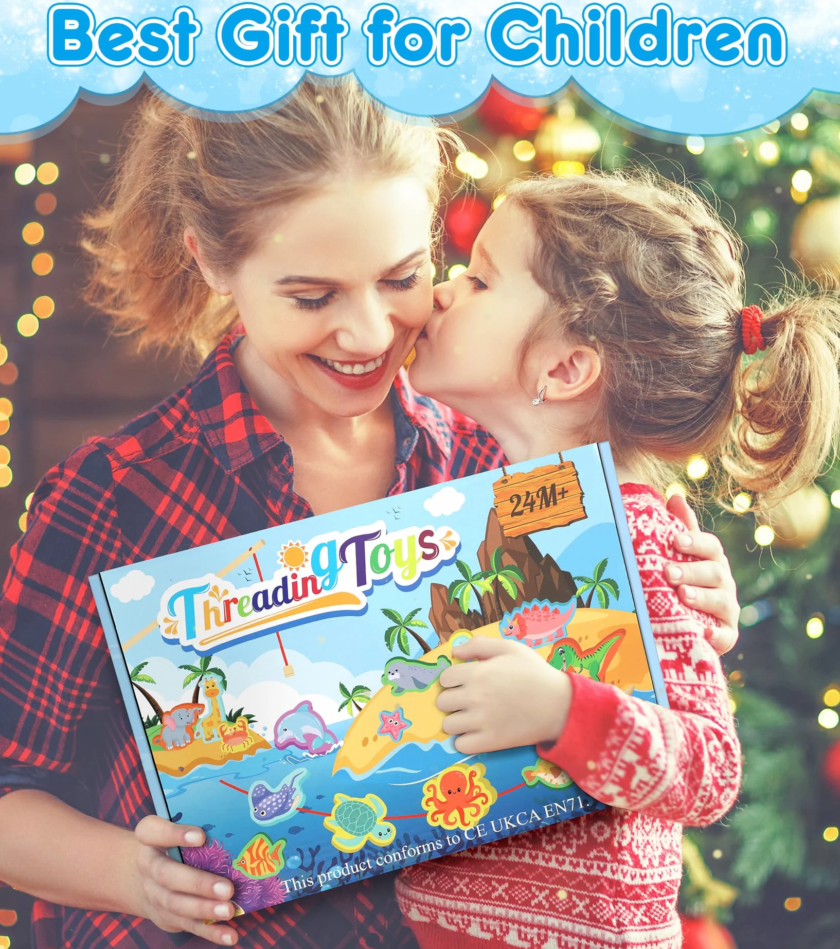 Ophy Giochi Montessori 6 Temi per Bambini - 2 in 1 Giocattoli Educativi per 2-3 Anni | Perline di Legno Giochi da Infilare