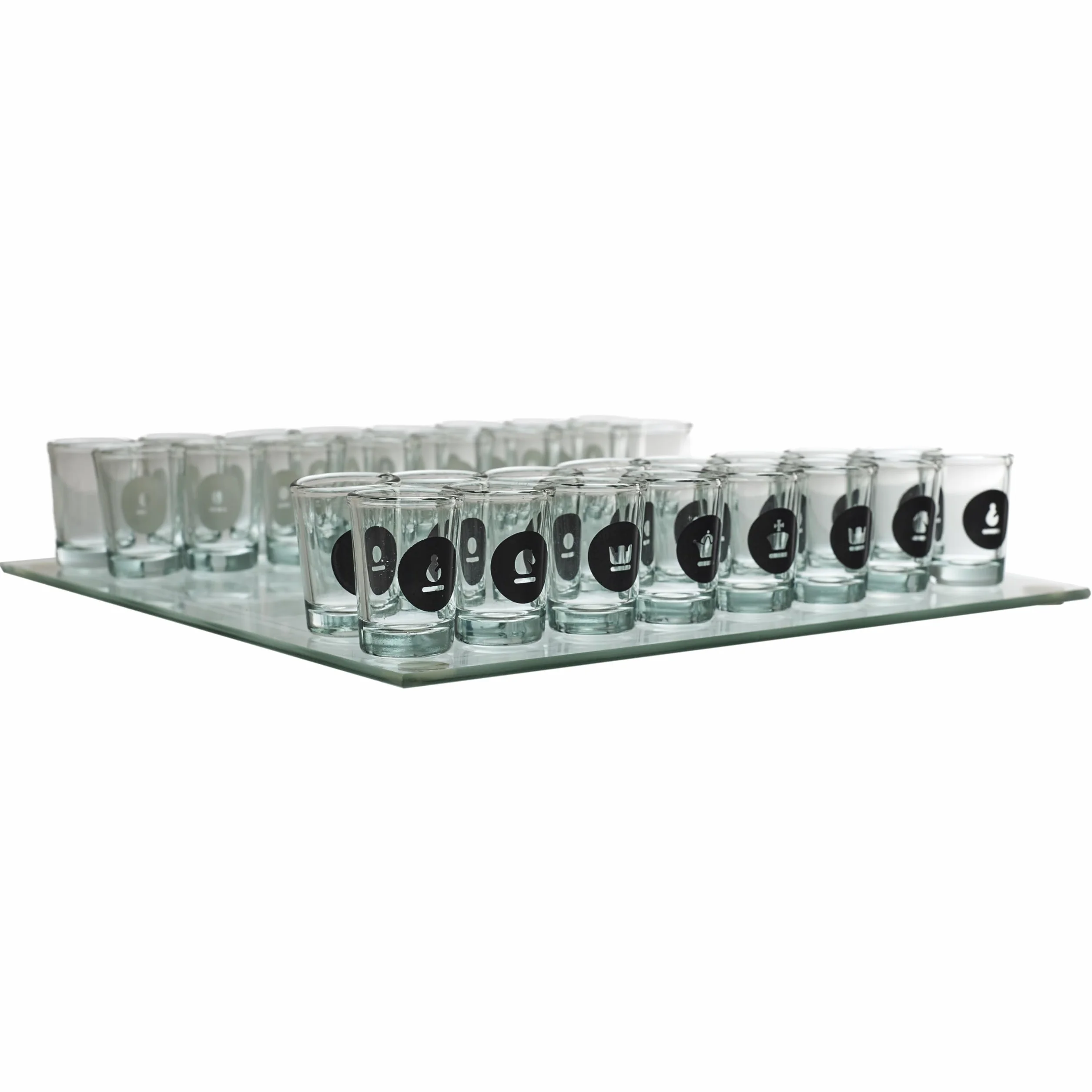 Mister Gadget, MG3519, Gioco di Scacchi da Bere in Vetro, Gioco di Scacchi da Bere in Vetro, Colori: Bianco e Nero, Perfetto per Serate e Regali Divertenti