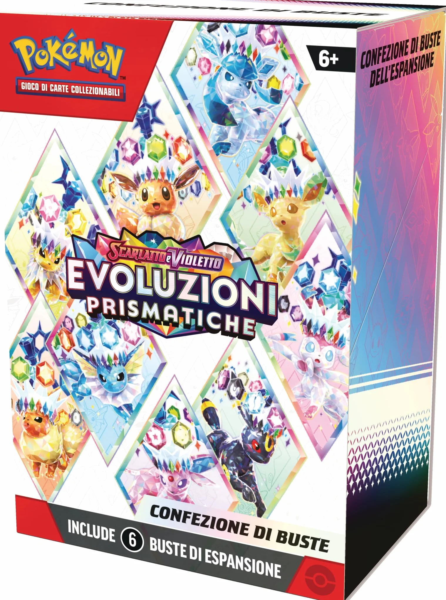 Pokémon Scarlatto e Violetto Evoluzioni Prismatiche confezione buste espansione sei buste