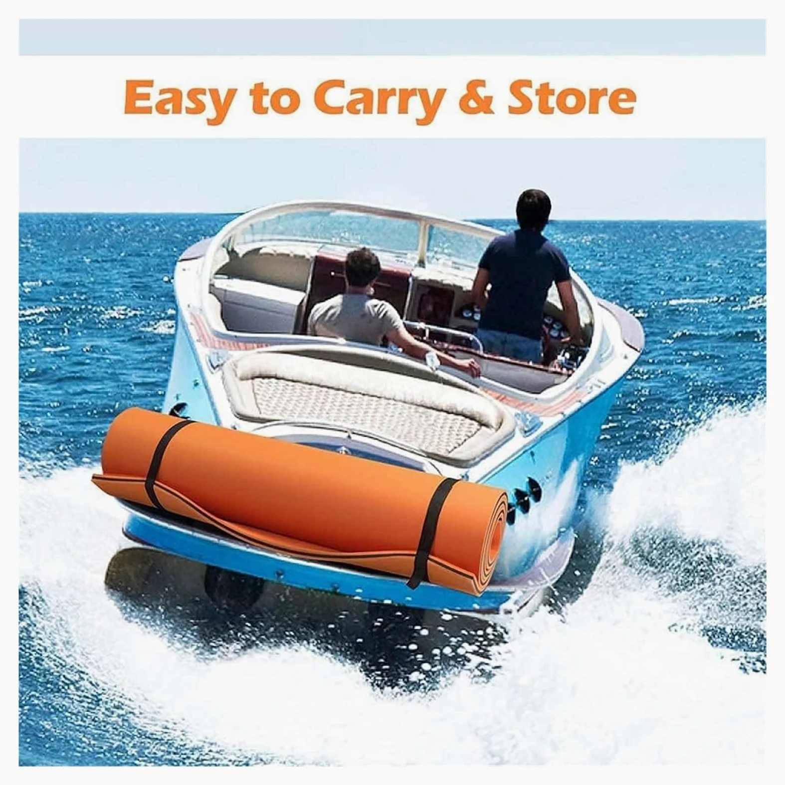 Materassino galleggiante in schiuma gialla per adulti, 2,7 m x 1,4 m x 3,3 cm, perfetto per attività in piscina, lago, mare, divertimento e relax