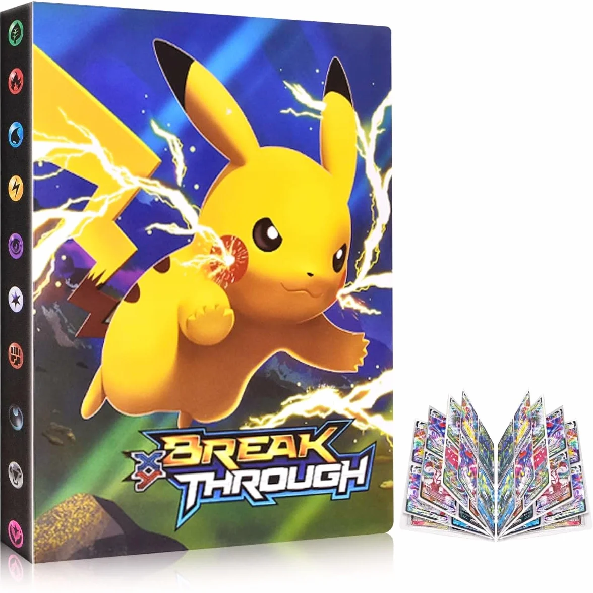Raccoglitore Carte Pokemon, Album Porta Carte Collezionabili, 30 pagine, può contenere 240 carte