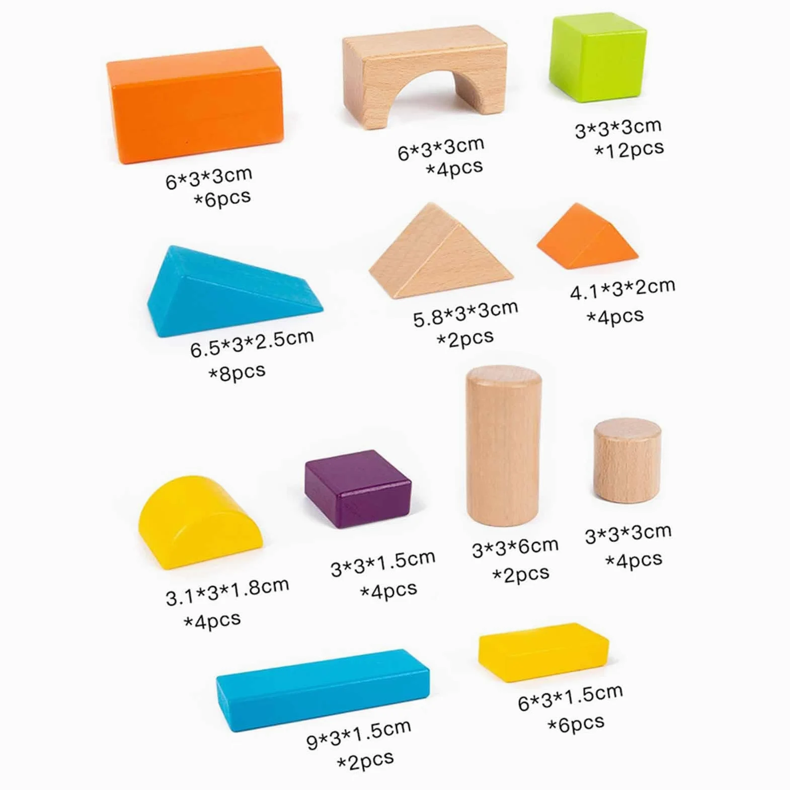 Blocchi di Costruzione Set Blocchi in Legno Blocchi Sensoriali Giocattolo Educativo Sviluppo Motricità Fina Adatto per Gioco Genitore Bambino Regalo D, Colorato