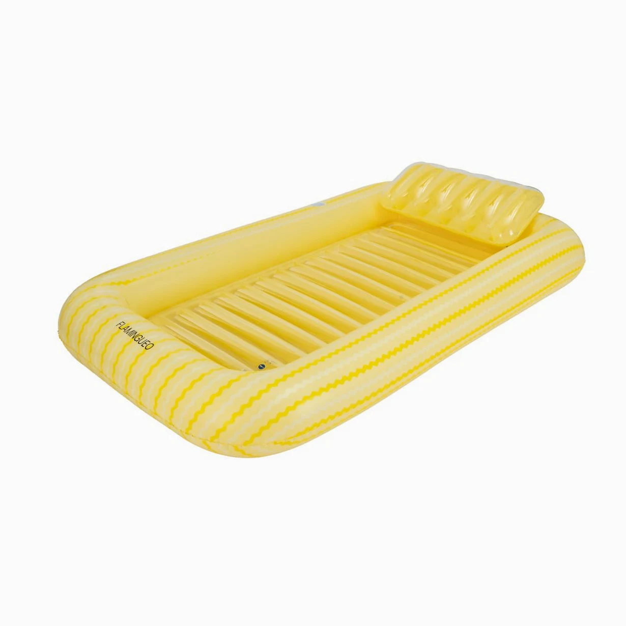 Flamingueo Materassino Mare - Tanning Pool Individuale - Portabicchieri Incluso - PVC Resistente - Dimensione Grande - Cuscino Smontabile