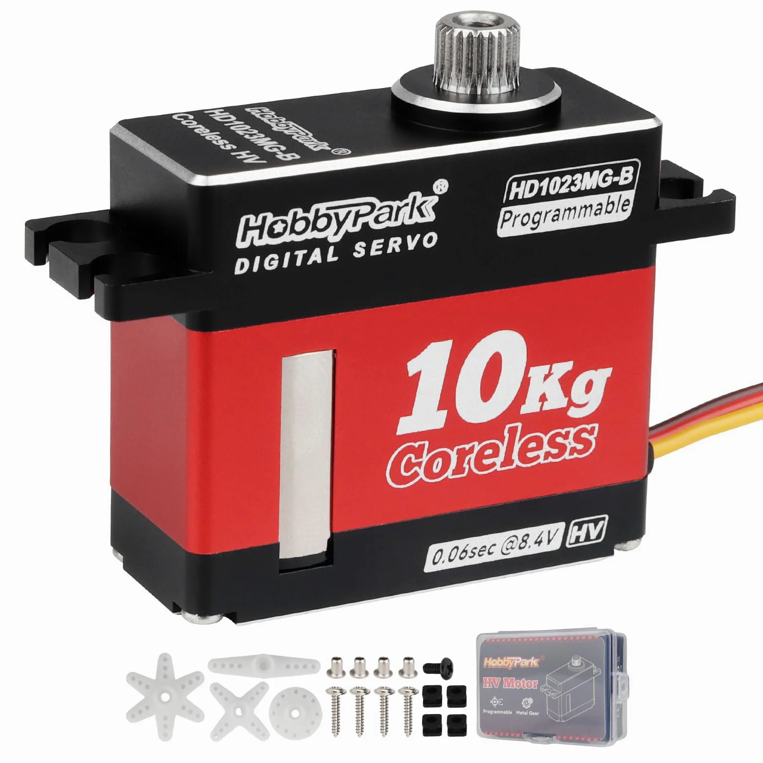 HobbyPark Servo per aereo RC Motore Coreless Tutti gli ingranaggi in metallo 10kg Servo digitale ad alta coppia per aeromobili RC Aereo Parti ad ala fissa Servo ala