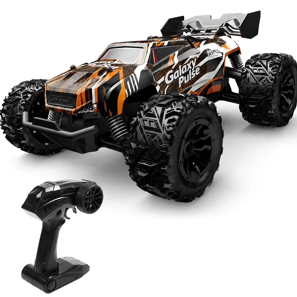DEERC Auto telecomandata, auto radiocomandata, 2,4 GHz, con 2 batterie ricaricabili per 40 minuti di riproduzione, All Terrain Off-Road Monster Truck giocattolo per ragazzi bambini a partire dagli 8