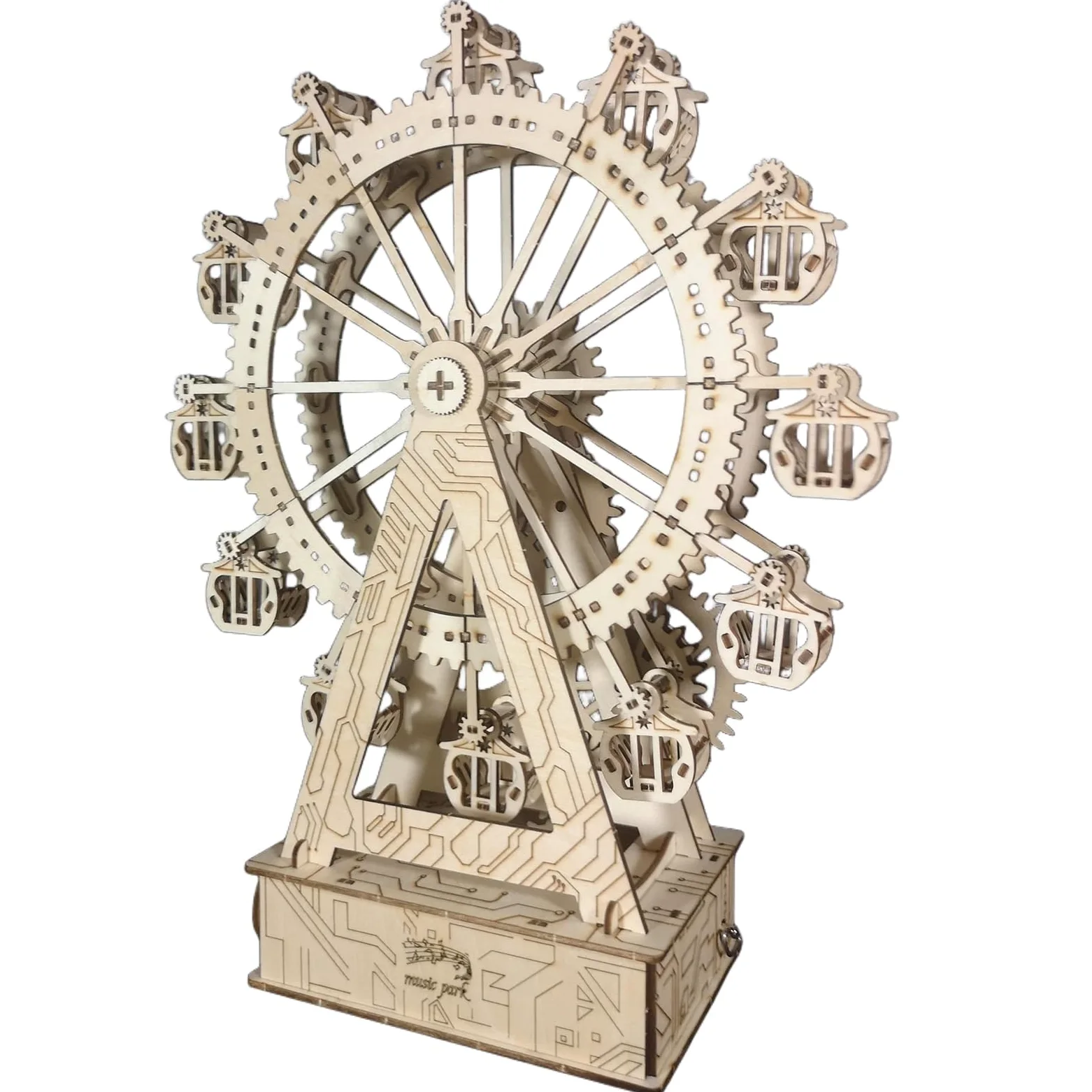 Modellini Da Costruire Puzzle 3D Legno - Kit Ruota Panoramica Steampunk Con Carillon, Kit Modellismo, Puzzle in Legno Per Adulti, Regalo Speciale
