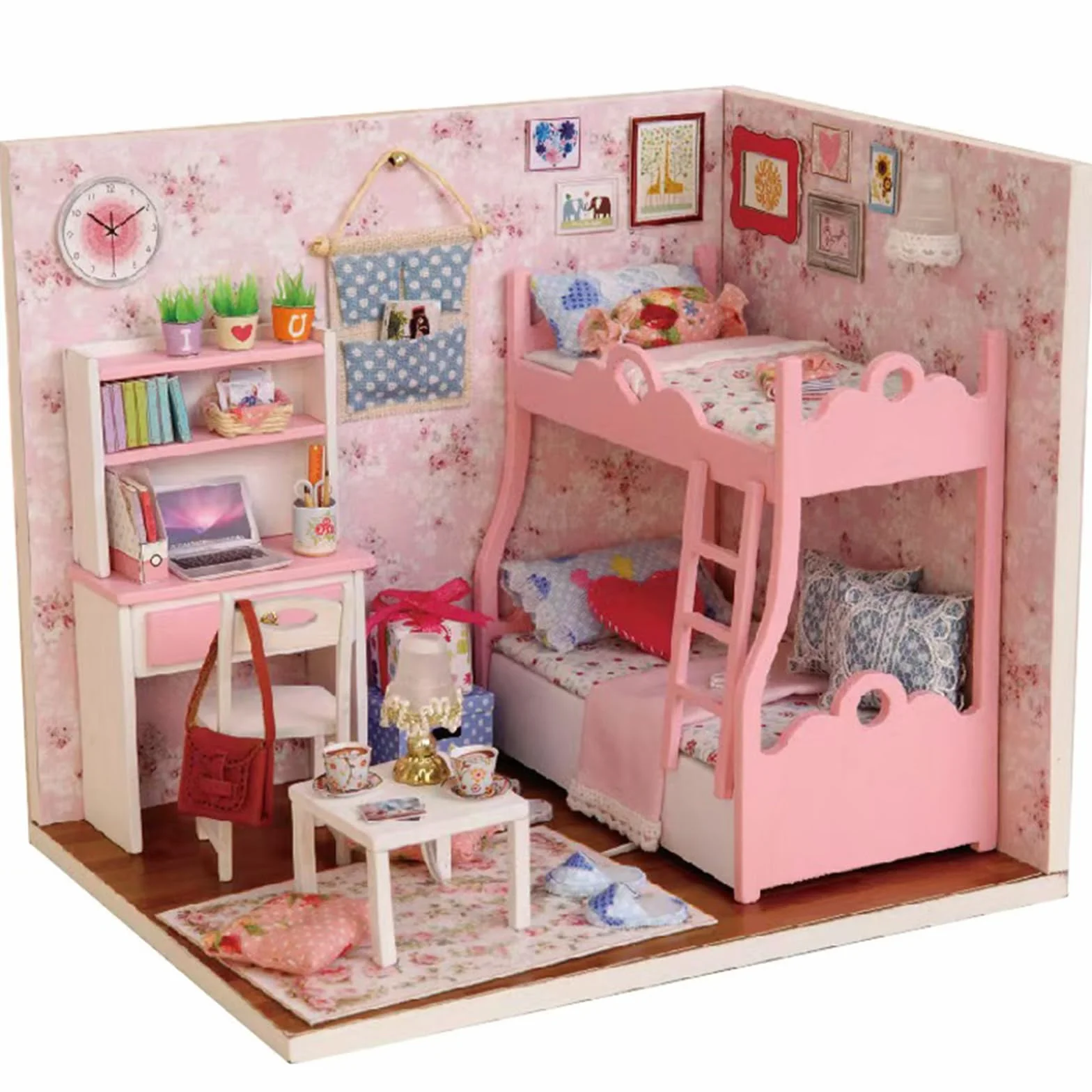 DIY Casa di Bambola in Legno in Miniatura Casa Kit