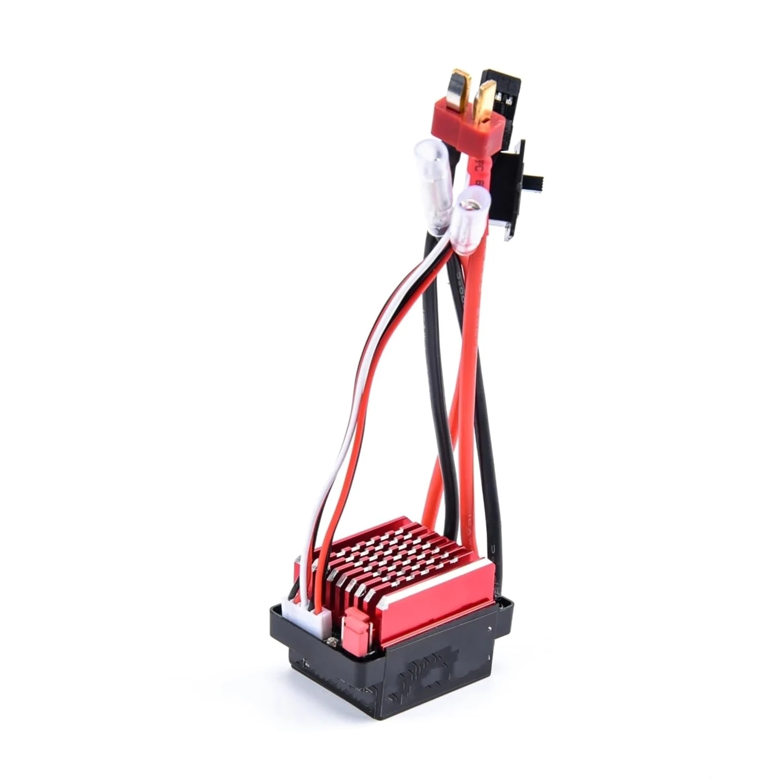 Esc Cingolata Rc Per TRX4 Per TRX6 D90 Per HSP Per Redcat 1/10 60A Brushed ESC Regolatore Di Velocità Elettrico 6V/2A BEC RC Auto 4WD Camion Monster Crawler(ESC with T Plug)