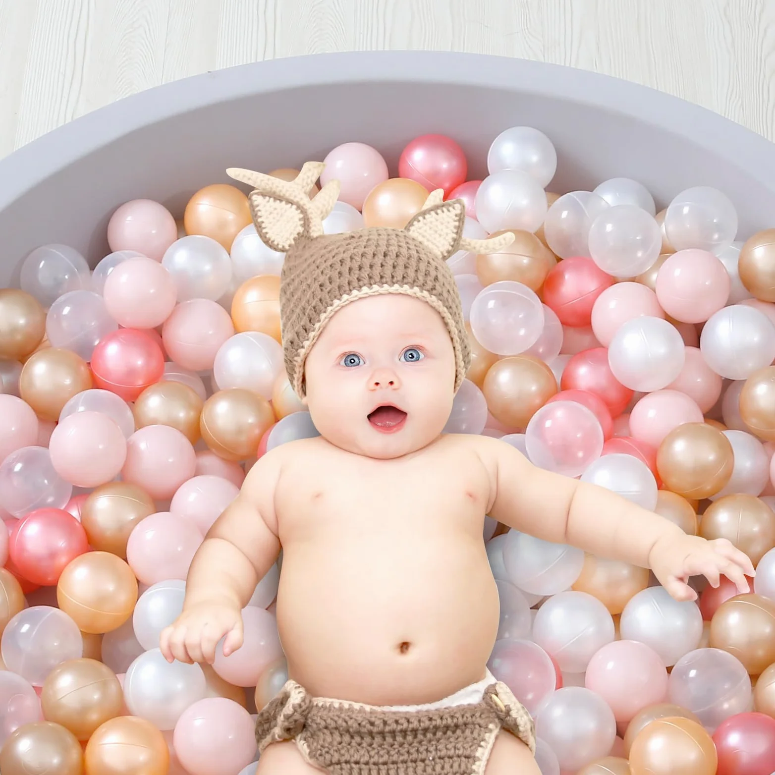 STARBOLO Palline per bambini, confezione da 100 200 50, senza BPA e ftalati, atossiche, a prova di schiacciamento, in plastica morbida, per bambini da 1 a 5 anni, per compleanno, piscina, box tenda e