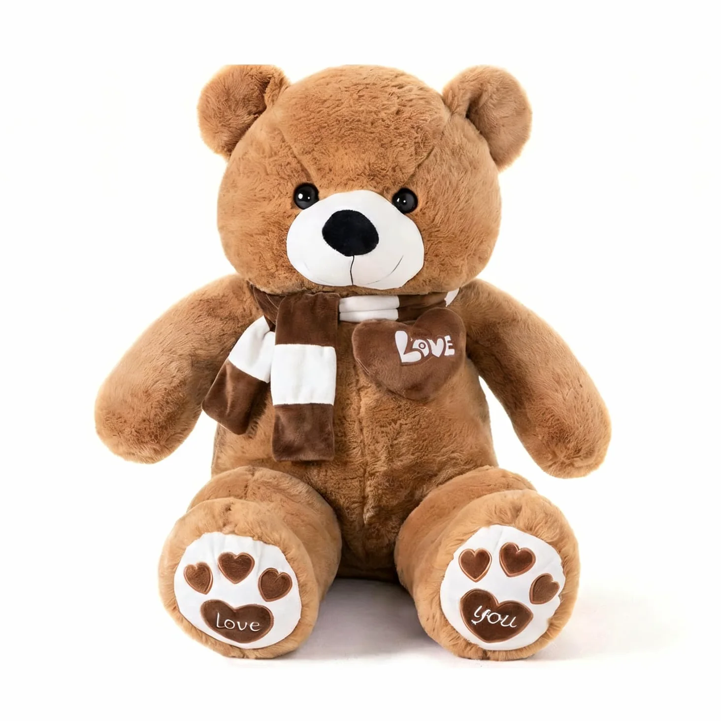 YunNasi Orso di Peluche Gigante Orsacchiotto Gigante Morbido Peluche Giganti Bianco (100cm, Marrone scuro) | Morbido Peluche Giganti (100cm, Marrone scuro)