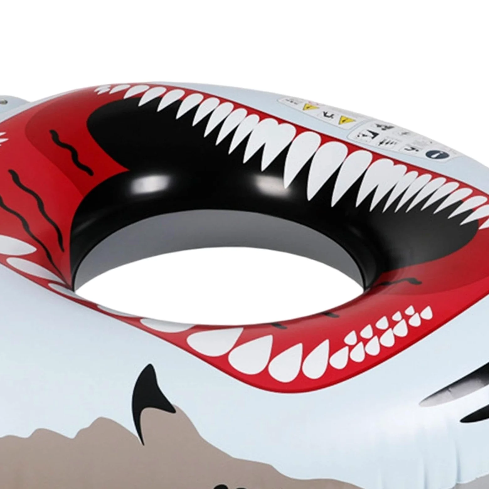 Tubo gonfiabile da piscina Decorazioni gonfiabili con motivo squalo | Galleggiante per piscina a forma di ciambella per Vacanze, Feste, Spiaggia, Acquatico, Lago, Fiume, Giardino Posteriore,