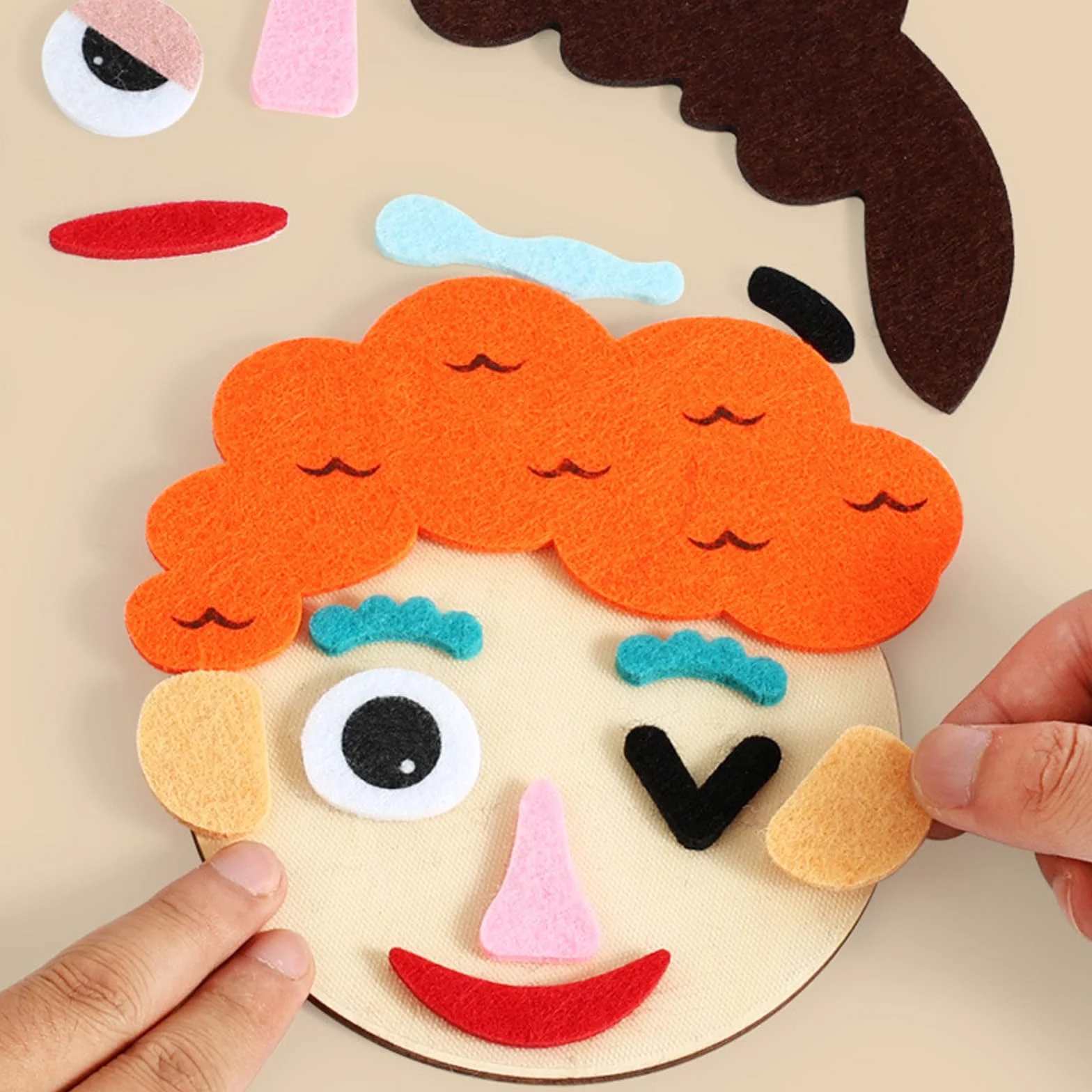Morbido feltro emozione apprendimento gioco bambini faccia puzzle per lo sviluppo cognitivo e legame familiare emozione espressione giocattolo apprendimento