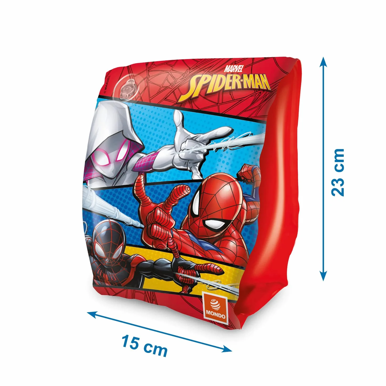 Mondo Toys - SPIDERMAN Arm Bands - Braccioli di Sicurezza per bambini - Materiale PVC - Adatti a bambini da 2 a 6 anni con Peso 6-20 kg - 16927