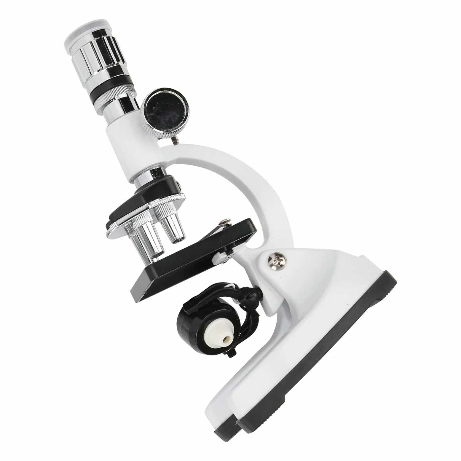 Kit di microscopio HD 1200X per bambini, educazione scientifica, giocattolo per microscopio per principianti, interamente in metallo con lente in vetro ottico
