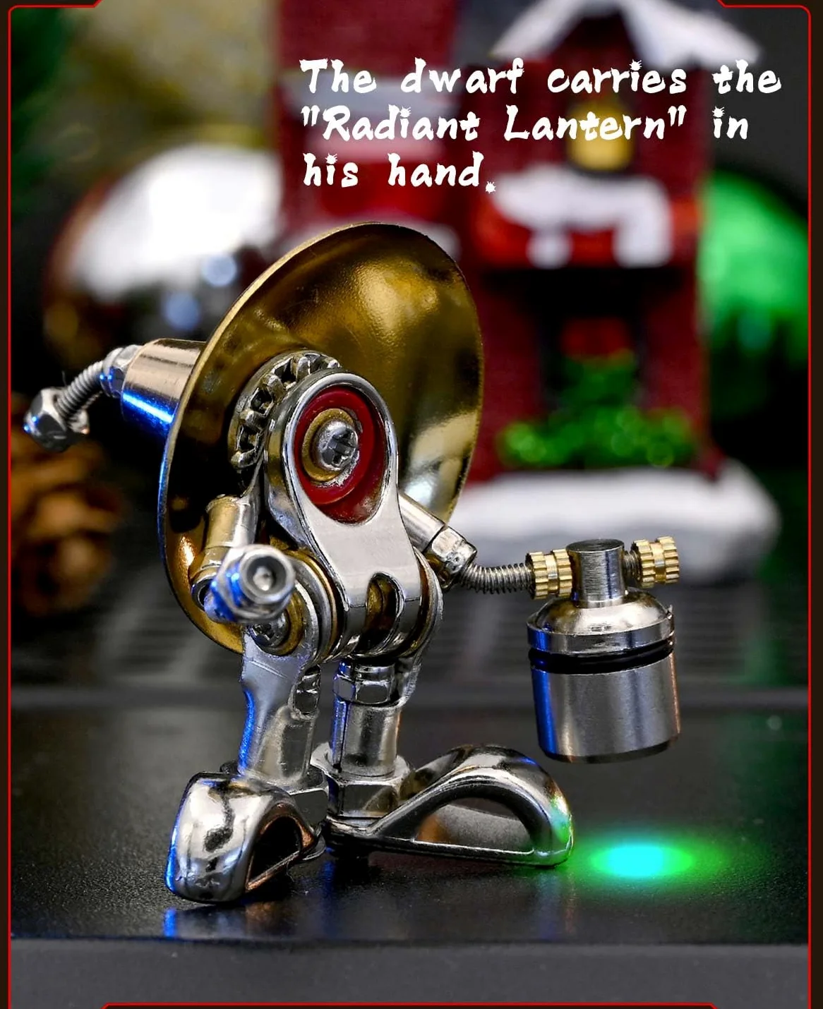 Puzzle in metallo 3D per adulti, scatola cieca natalizia Steampunk Mecha, 7 robot, Natale a sorpresa 2024, oltre 500 pezzi