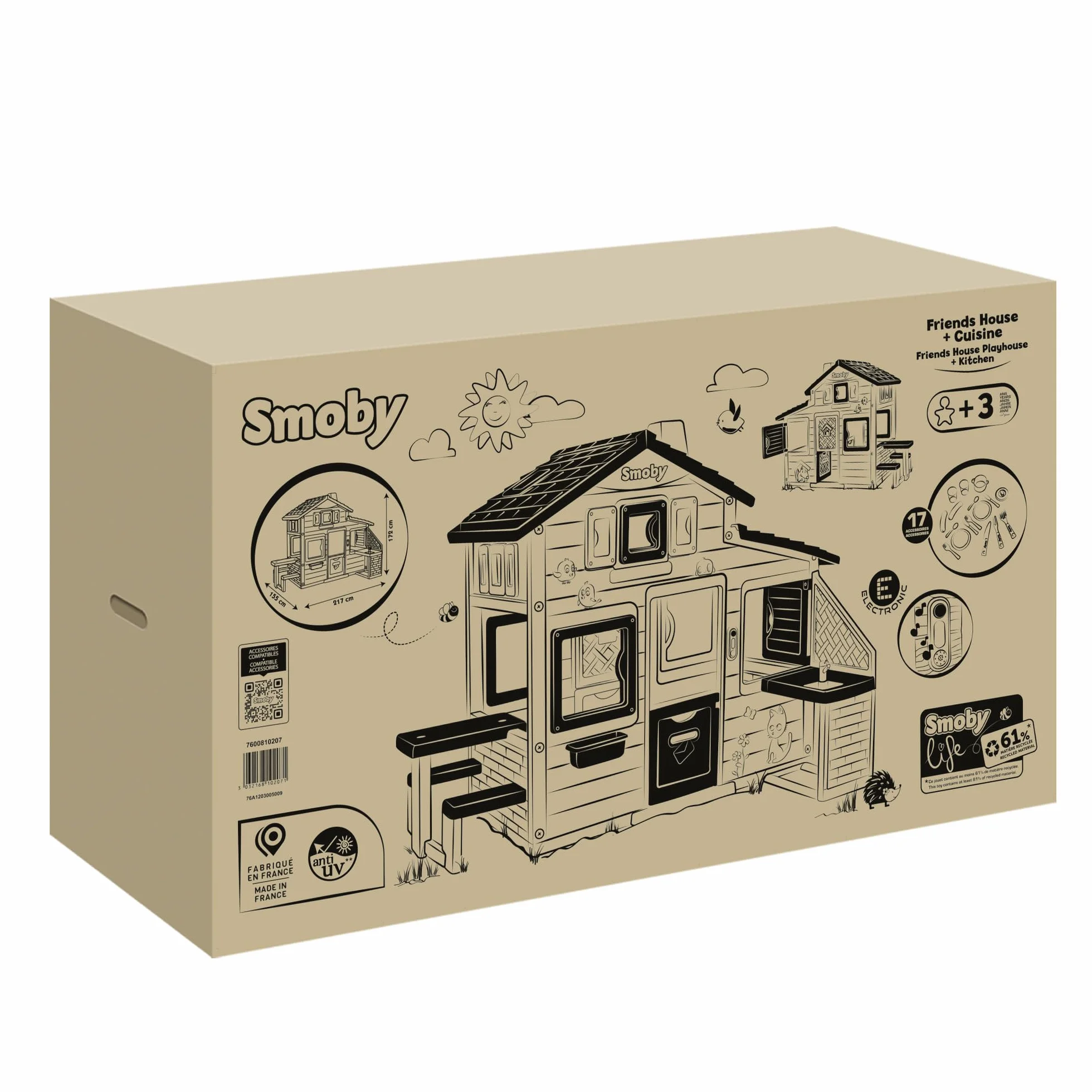 SMOBY LIFE FRIENDS PLAYHOUSE adatto per uso interno o esterno