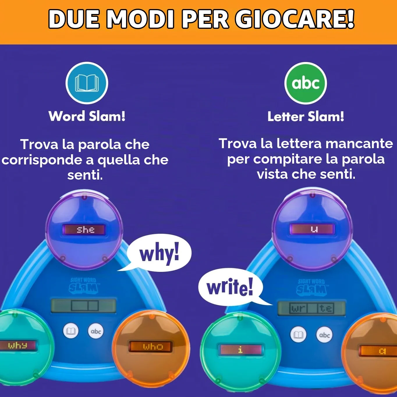 Learning Resources Sight Word Slam, Giochi di Parole Visive, età 5+, Impara Oltre 185 Parole Visive in Inglese, 2 modalità, Gioco di Parole Educativo Elettronico per 1 Giocatore, Giochi di Fonetica