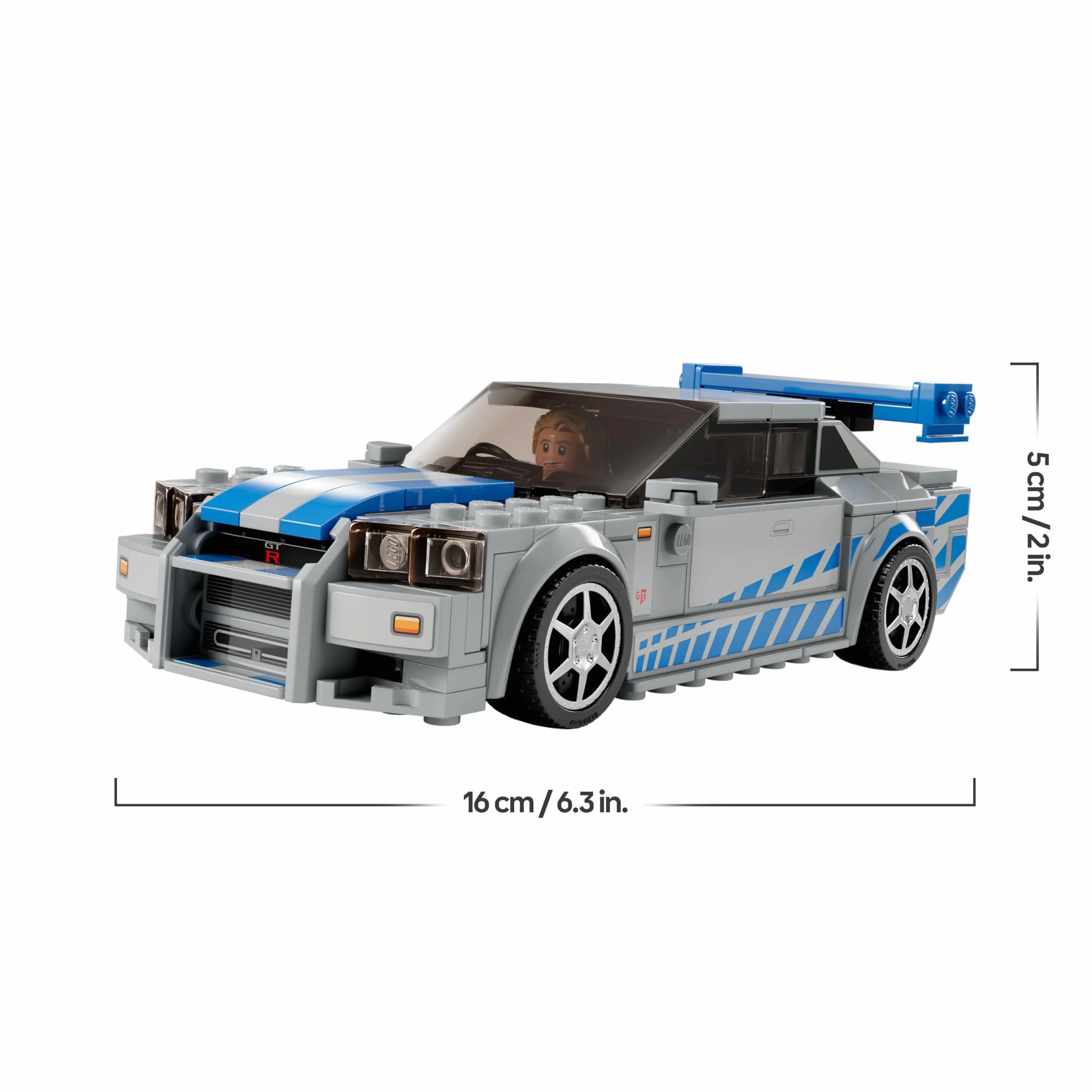 LEGO 76917 Speed Champions 2 Fast 2 Furious Nissan Skyline GT-R (R34) Macchina Giocattolo, Modellino Auto da Collezione 2023 con Minifigure, Giochi per Bambini