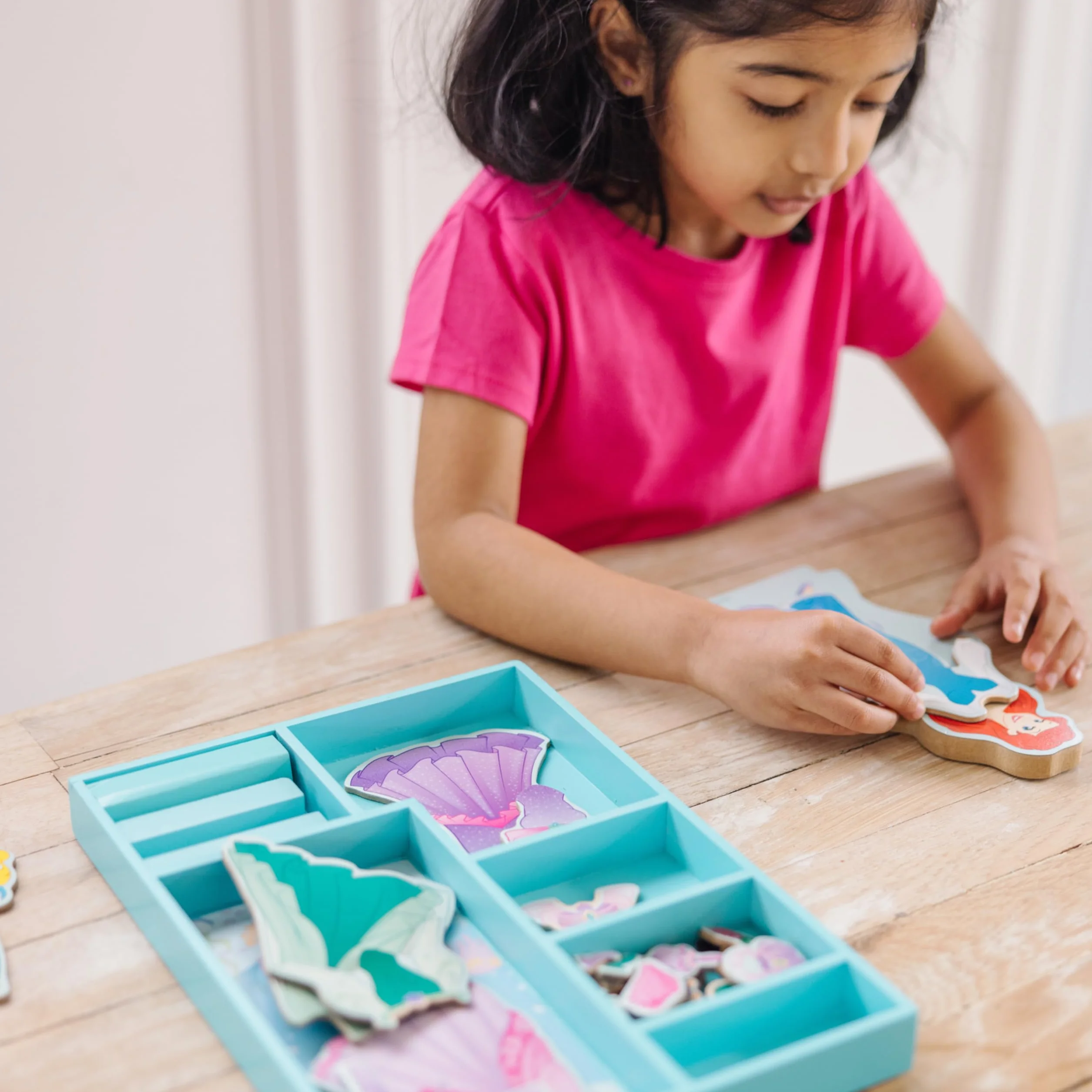 Ariel Wooden Magnetic Dress-Up Play Set