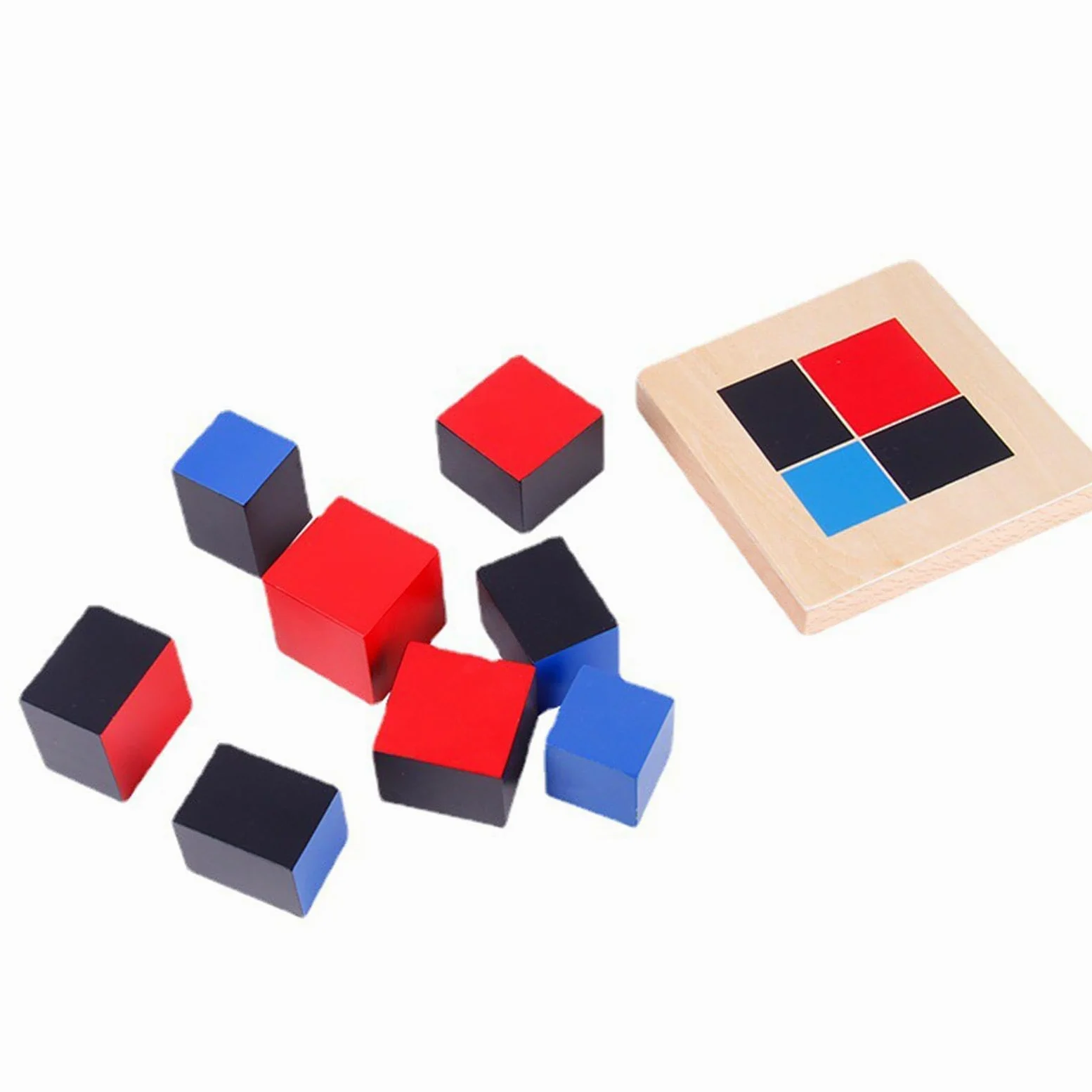 Cubo Giocattolo in Legno, Giocattolo per L'apprendimento Precoce in età Prescolare, Cubo binomiale