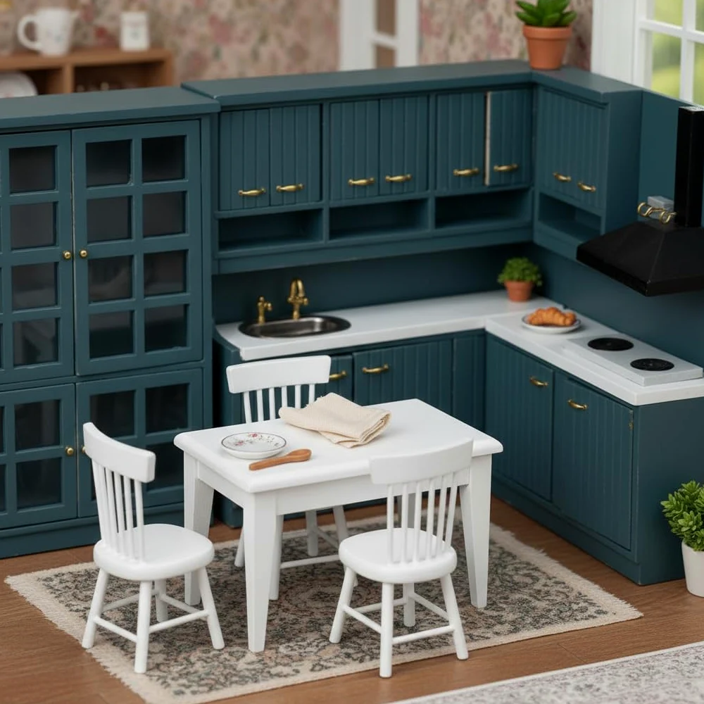 Mobili Casa delle Bambole in Legno 1:12, style to 1 | Componenti in plastica, Mobili da pranzo, Esposizione modelli, Per collezionisti