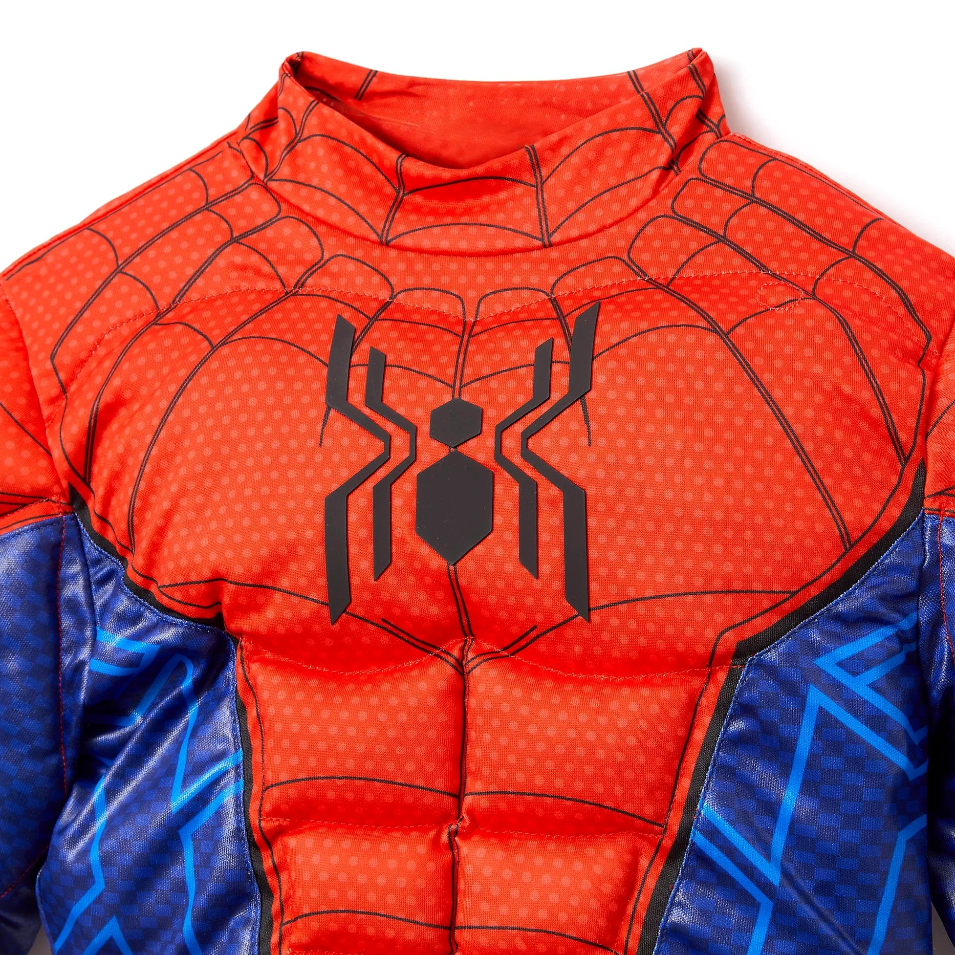 Disney Store Costume Ufficiale Spider-Man per Bimbi, Costume da Supereroe Marvel con Imbottitura Muscolare, Maschera, Guanti, Effetti sonori e Funzione Ragnatela Luminosa